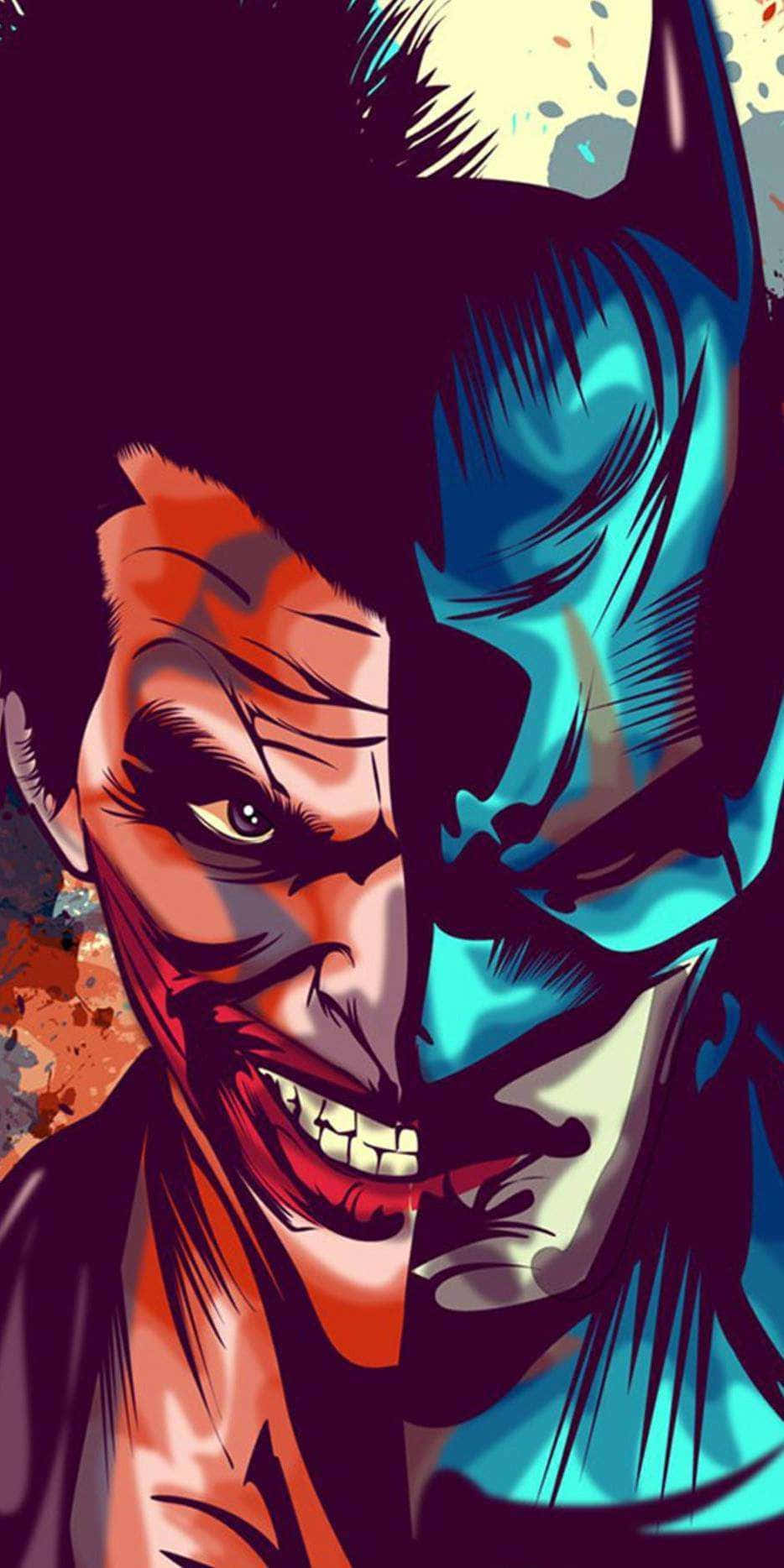 Half Batman Half Joker, Joker, Batman, HD Phone Wallpaper