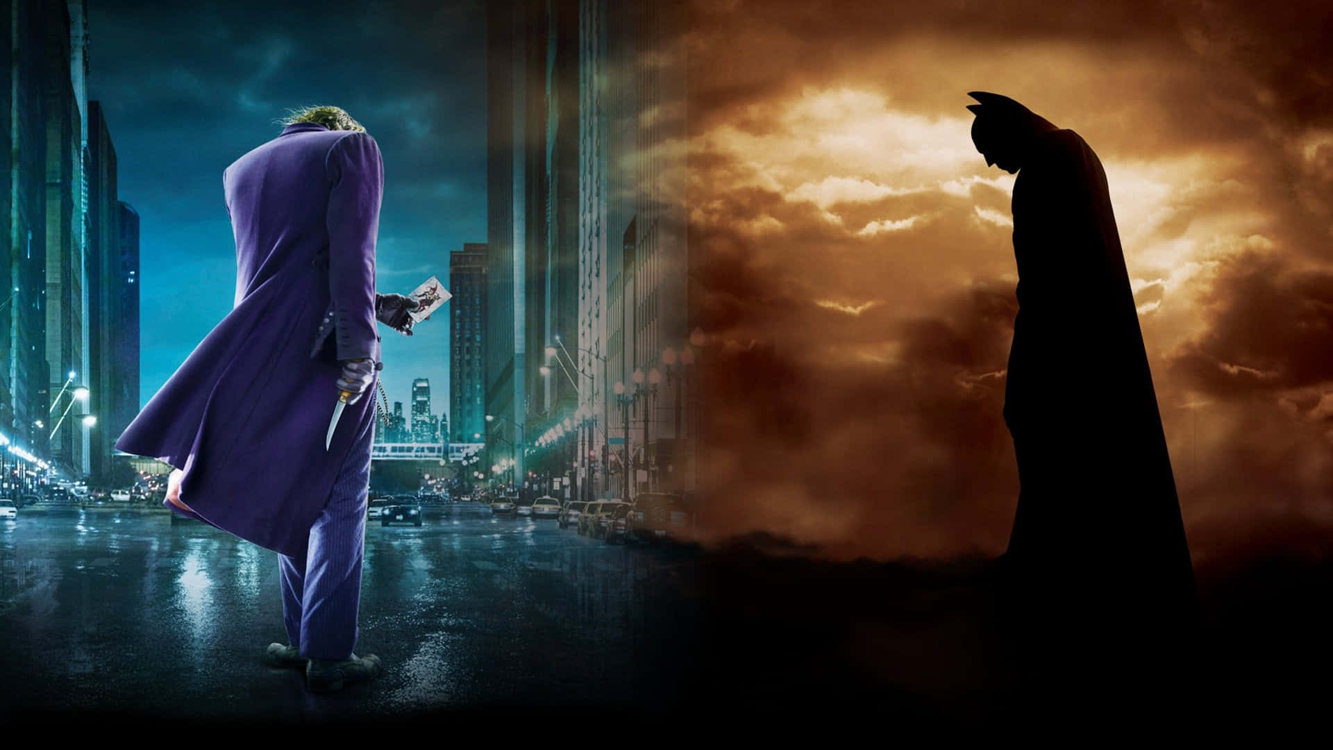 Half Batman Half Joker, Joker, Batman, Full HD Desktop Wallpaper