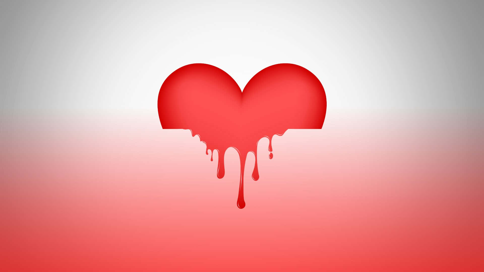 melting red heart, glossy red heart, soft gradient background, Full HD Desktop Wallpaper