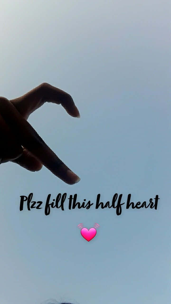 Half Heart, silhouette, pale blue sky, HD Phone Wallpaper