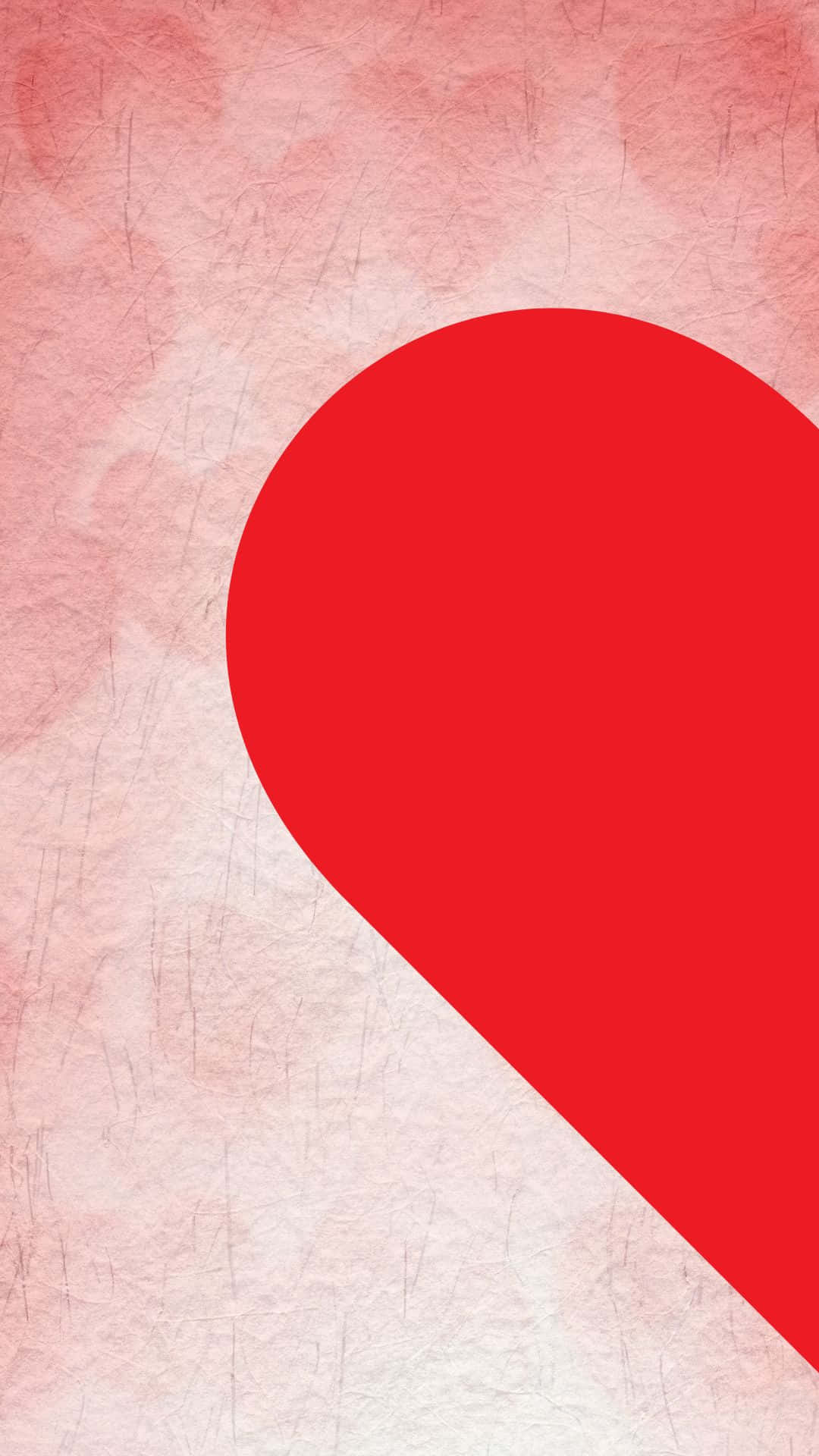 half red heart, textured pink and white background, subtle scratches, Full HD Phone Wallpaper