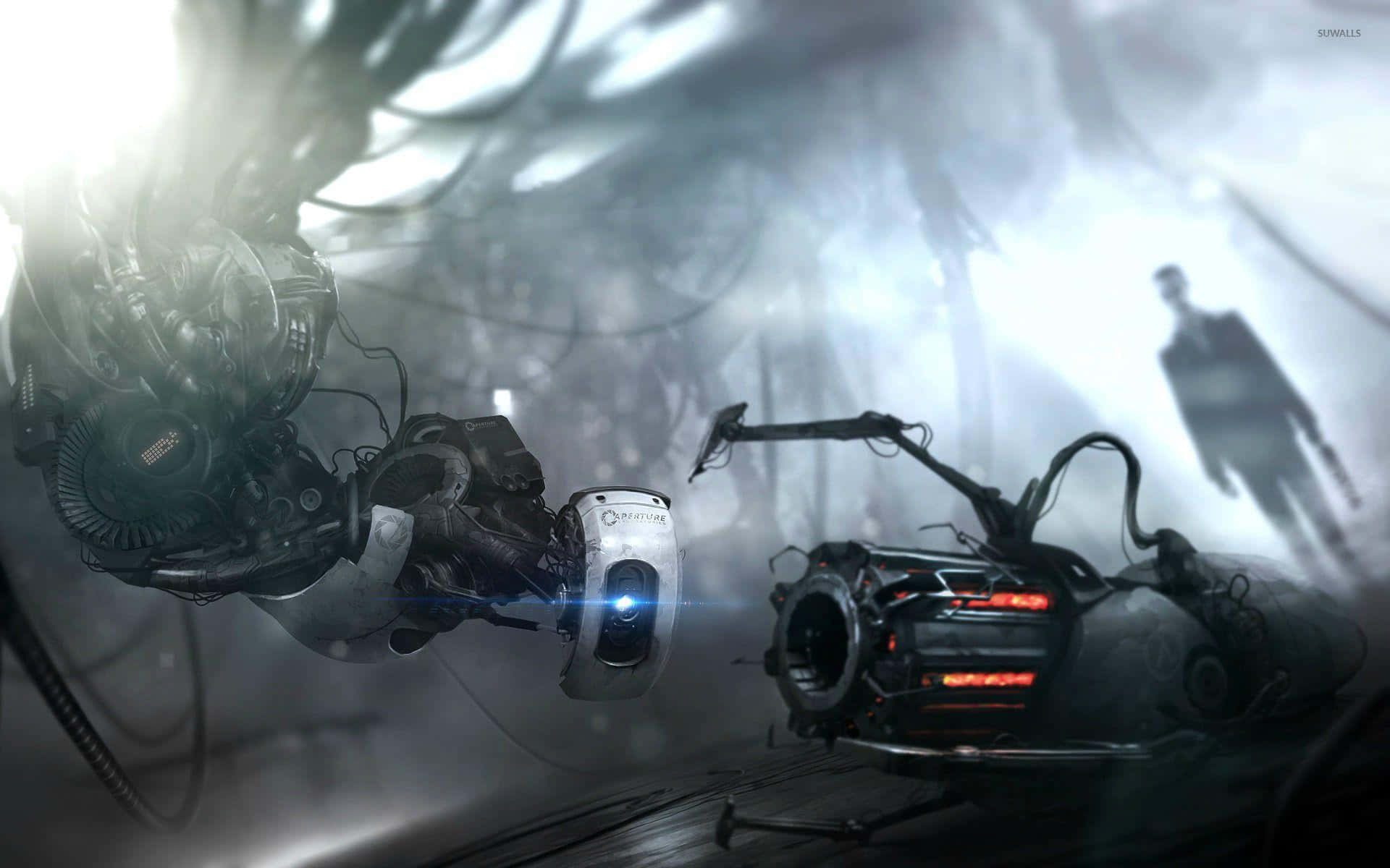 Half-Life 2, robotic arm, glowing portal device, Full HD Desktop Wallpaper