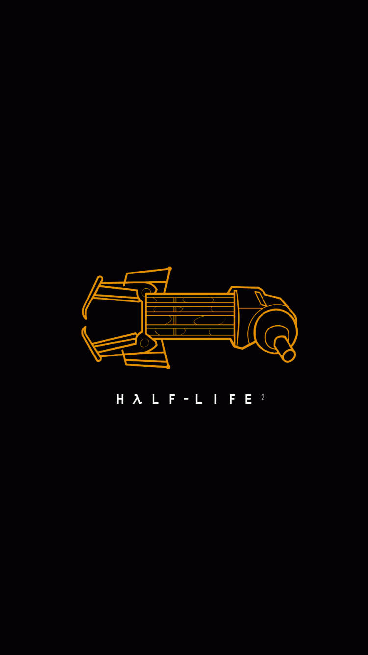 Half-Life 2, crowbar, glowing orange, HD Phone Wallpaper