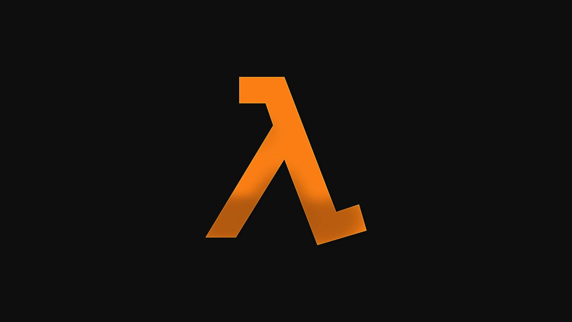 Half-Life, lambda logo, orange, Full HD Desktop Wallpaper