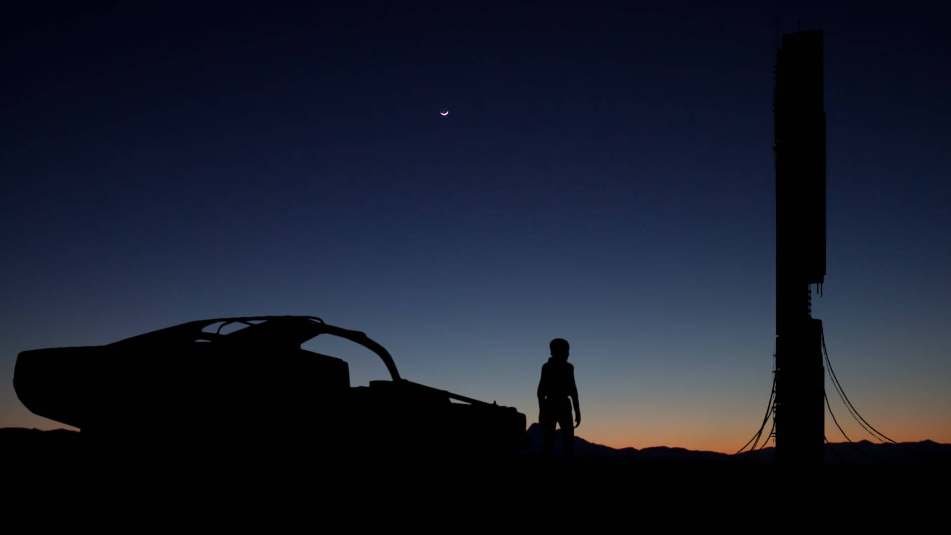 Half-Life, silhouette, lone figure, Full HD Desktop Wallpaper