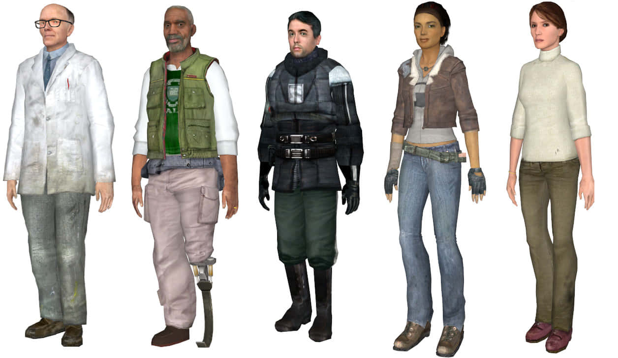 Half-Life, characters, group pose, SD Desktop Wallpaper