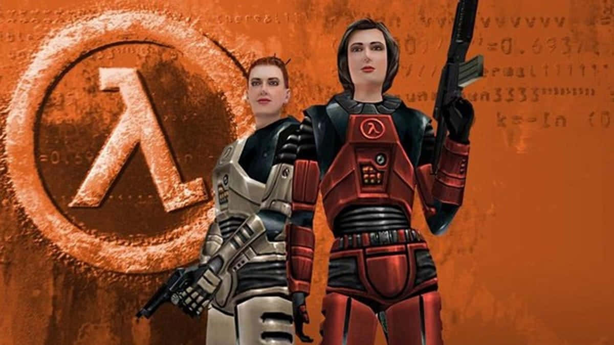 Half-Life, female soldiers, futuristic armor, SD Desktop Wallpaper