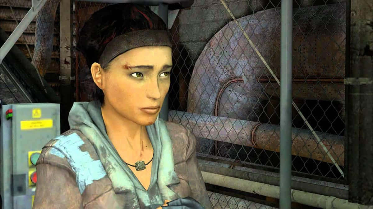 Half-Life, characters, woman with a headband and scarred face, SD Desktop Wallpaper