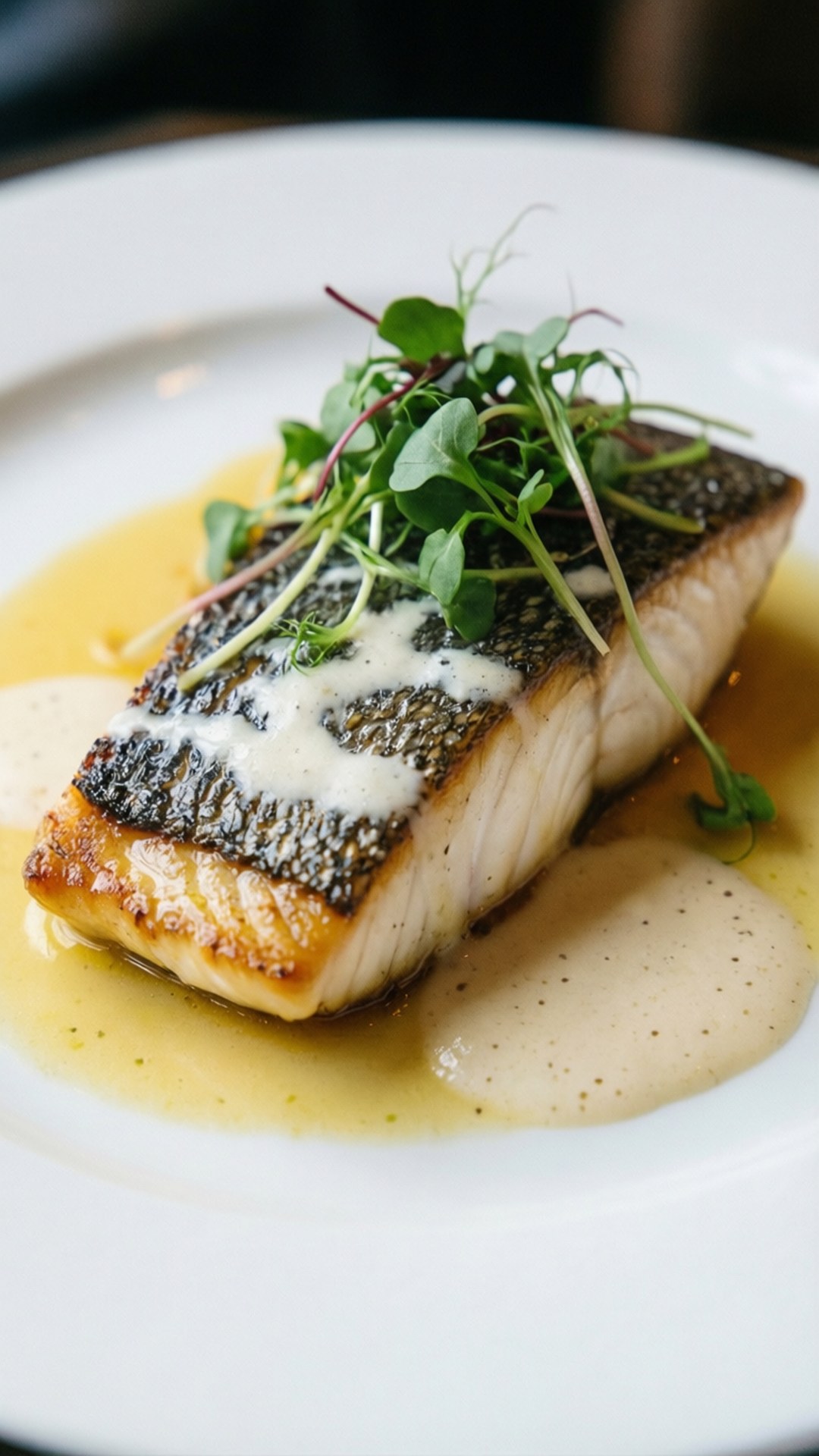 halibut, beurre blanc, pan-seared, Full HD Phone Wallpaper