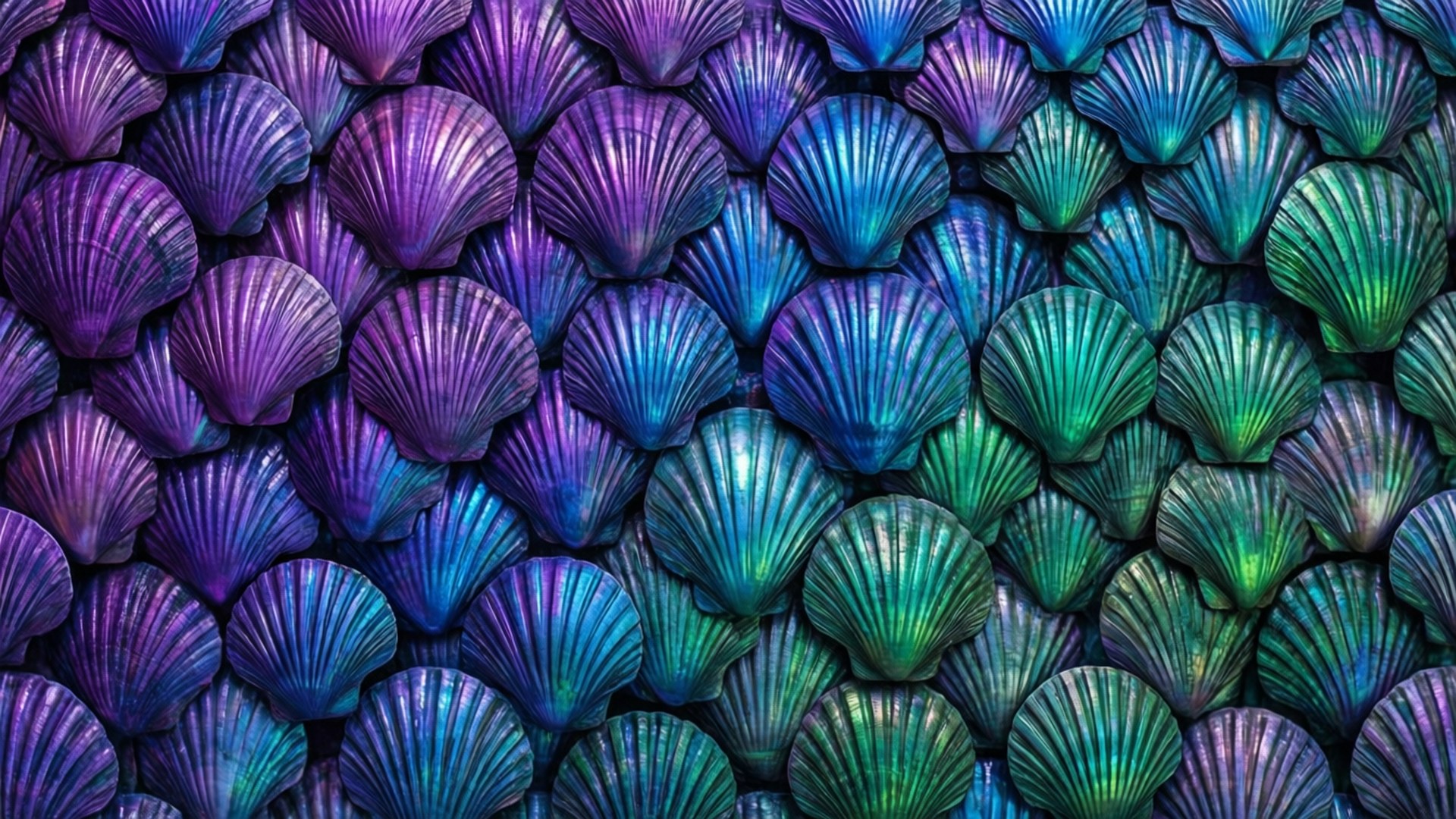 abalone scale mosaic, vibrant purple, blue, Full HD Desktop Wallpaper