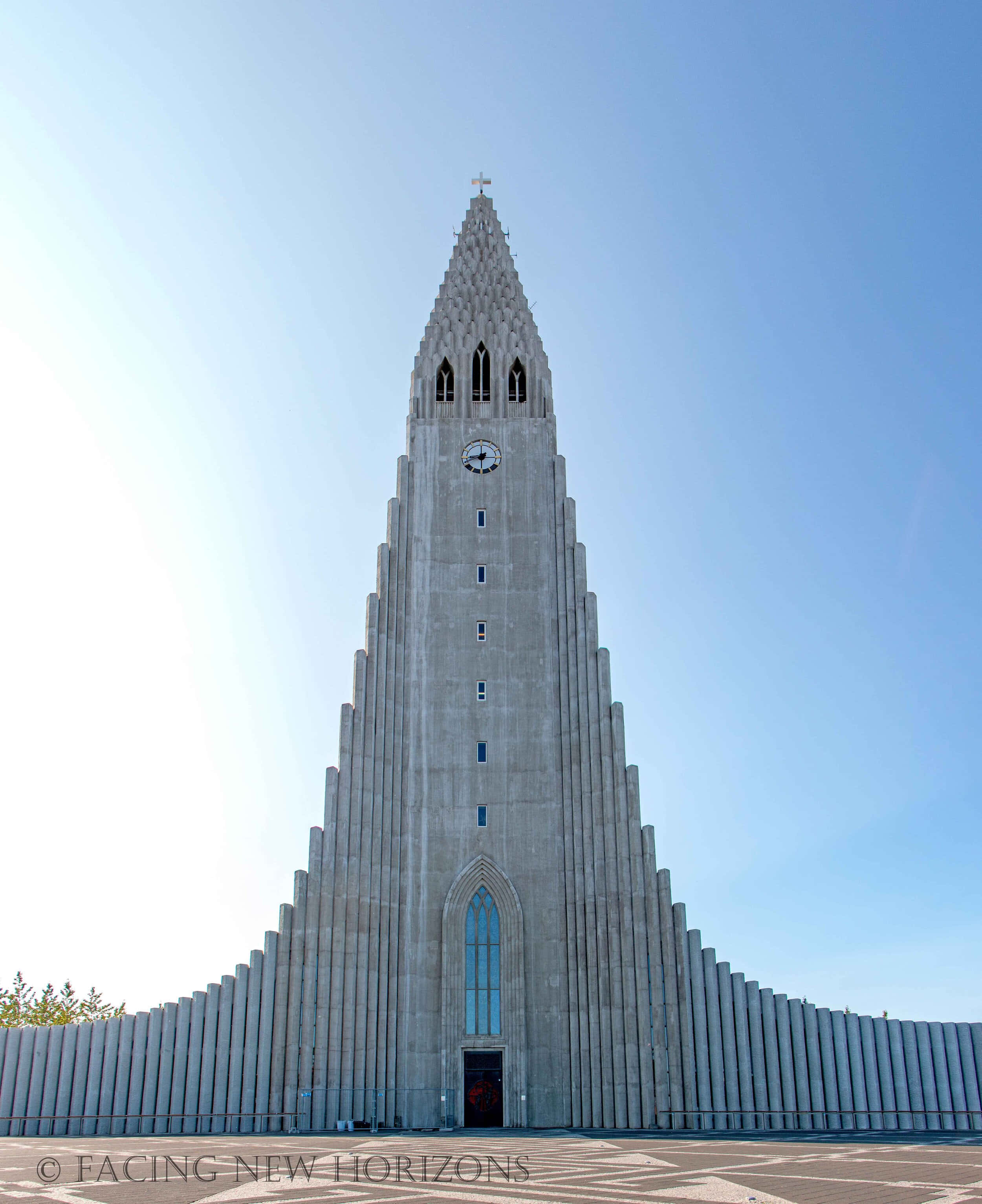 Hallgrimskirkja, church, pointed spire, 2K Phone Wallpaper
