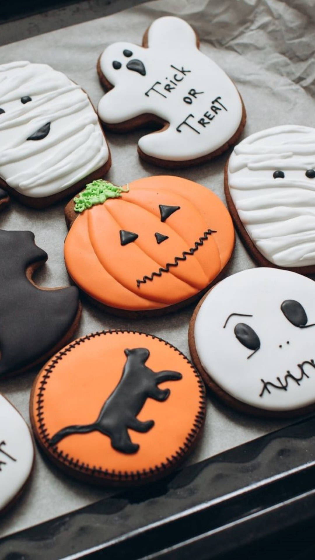 Halloween Aesthetic, sugar cookies, ghosts, Full HD Phone Wallpaper