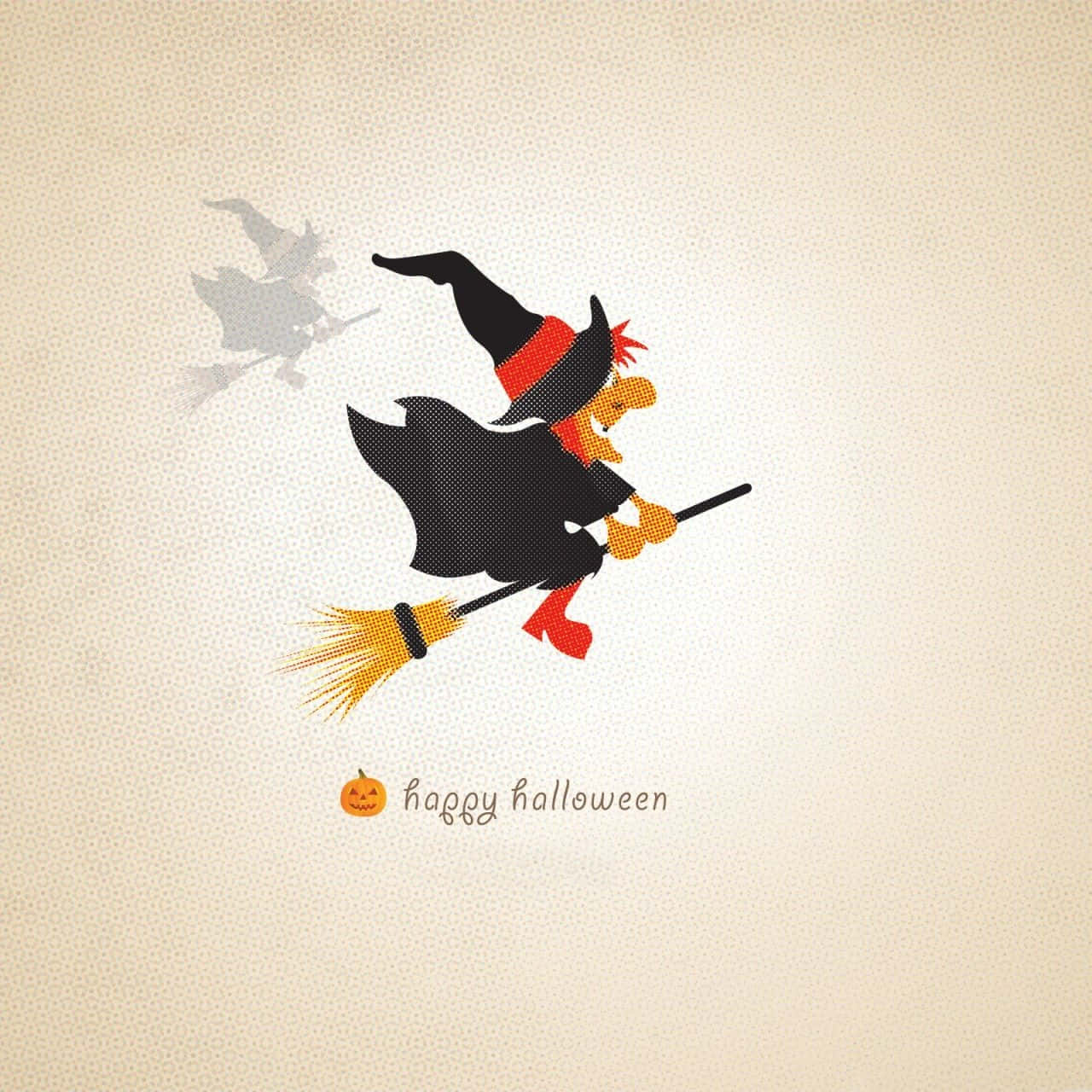 witch, broomstick, black and orange, HD Desktop Wallpaper