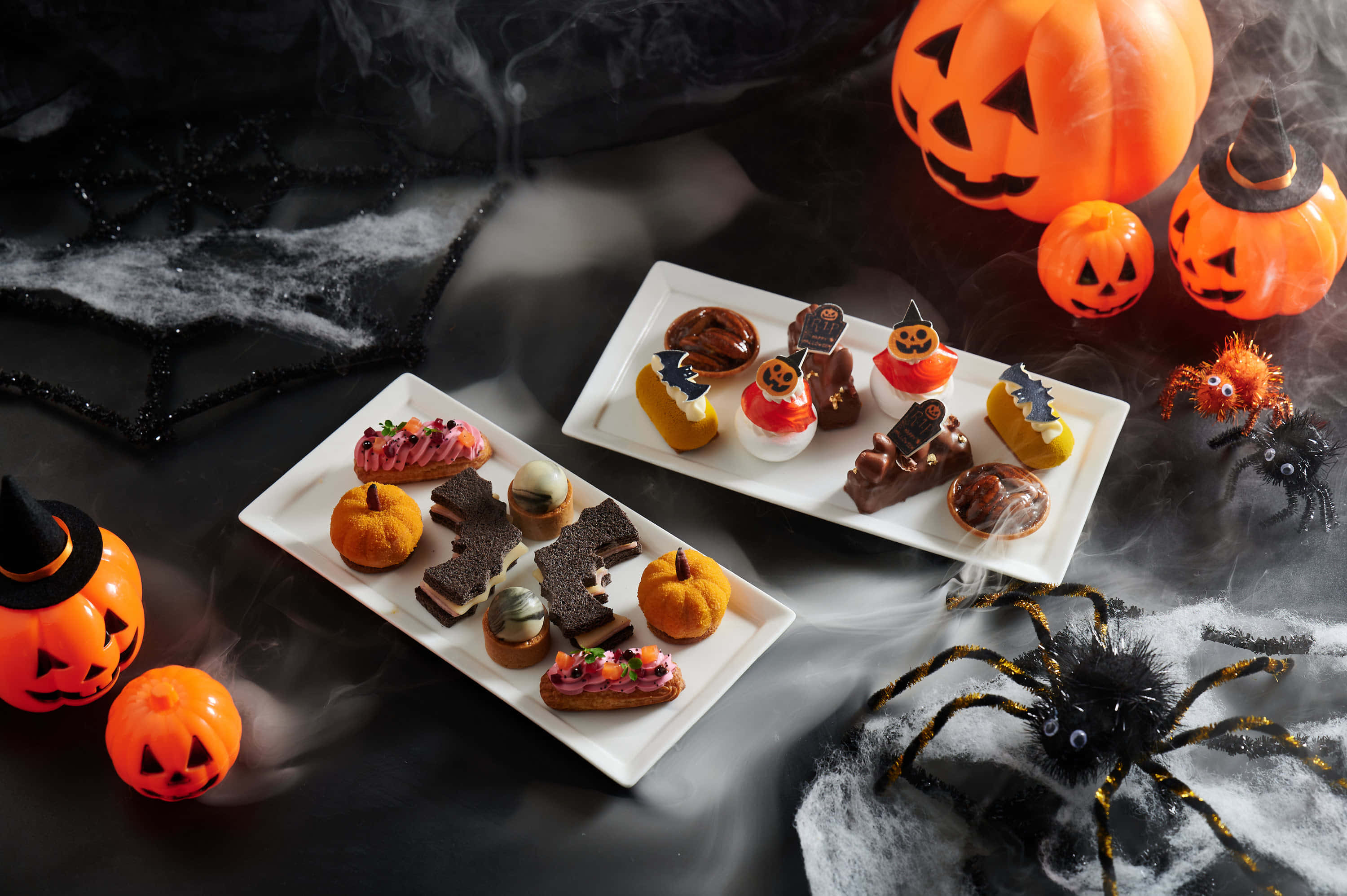 Halloween Treats, pumpkin treats, spooky props, 2K Desktop Wallpaper