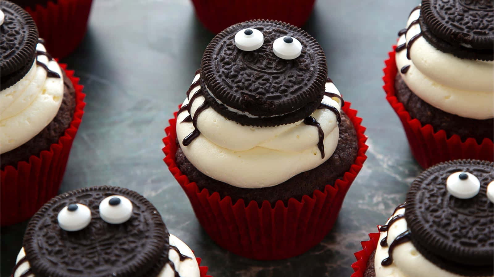 Halloween, cupcakes, Oreo cookies, HD Desktop Wallpaper