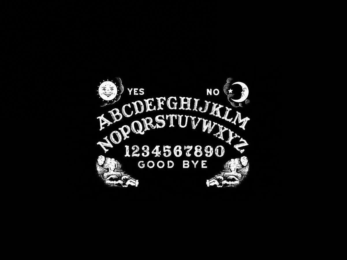Grunge Ouija Board Halloween, white Ouija board, sun moon symbols, SD Desktop Wallpaper