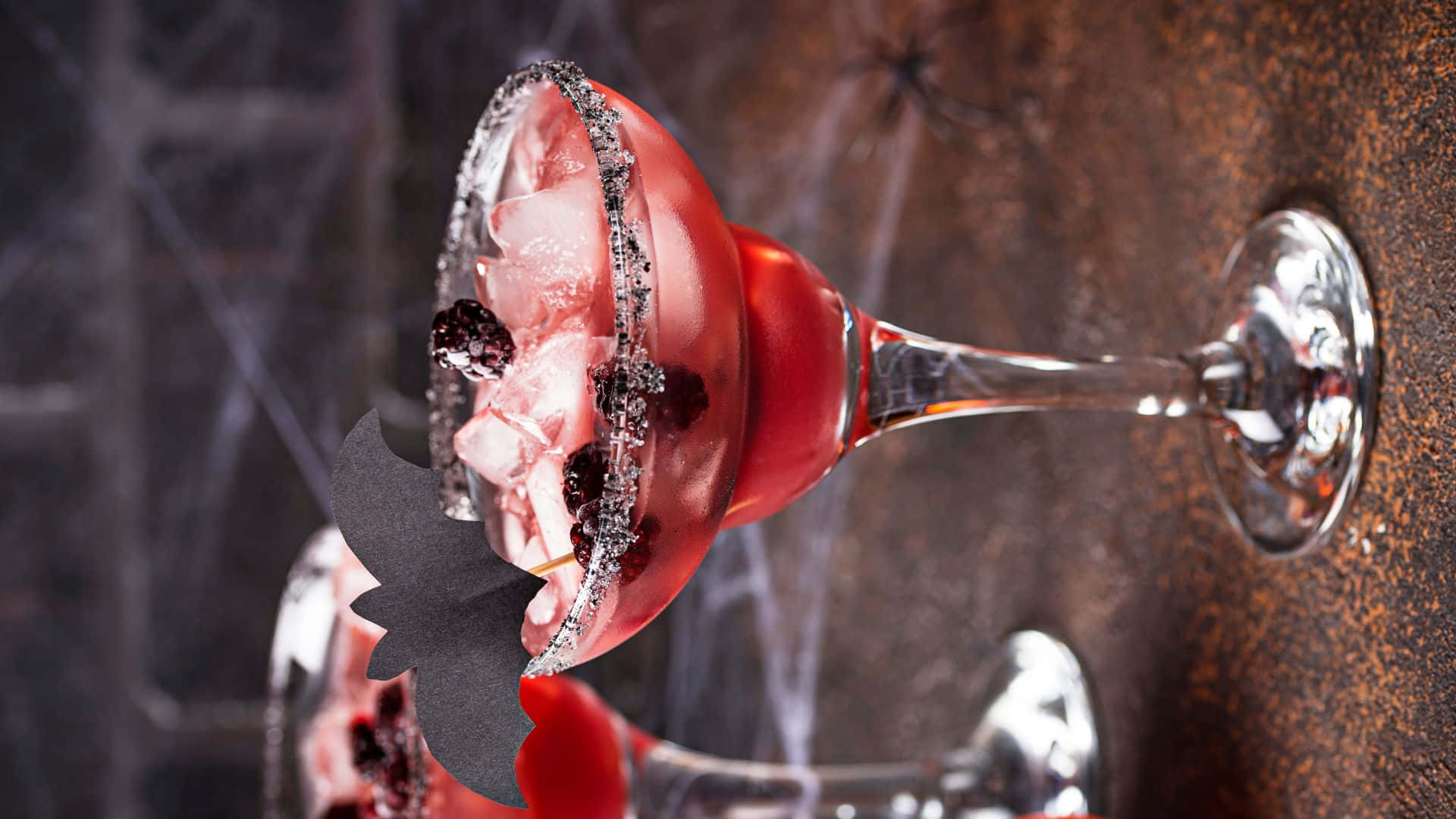 Halloween Cocktails, spooky red margarita, blackberry garnish, Full HD Desktop Wallpaper