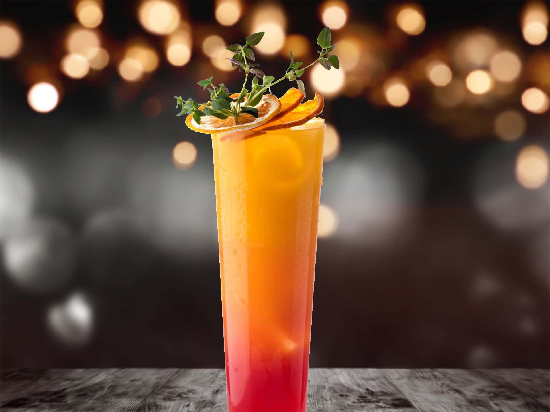Halloween Drinks, orange and red gradient, citrus slice, Full HD Desktop Wallpaper