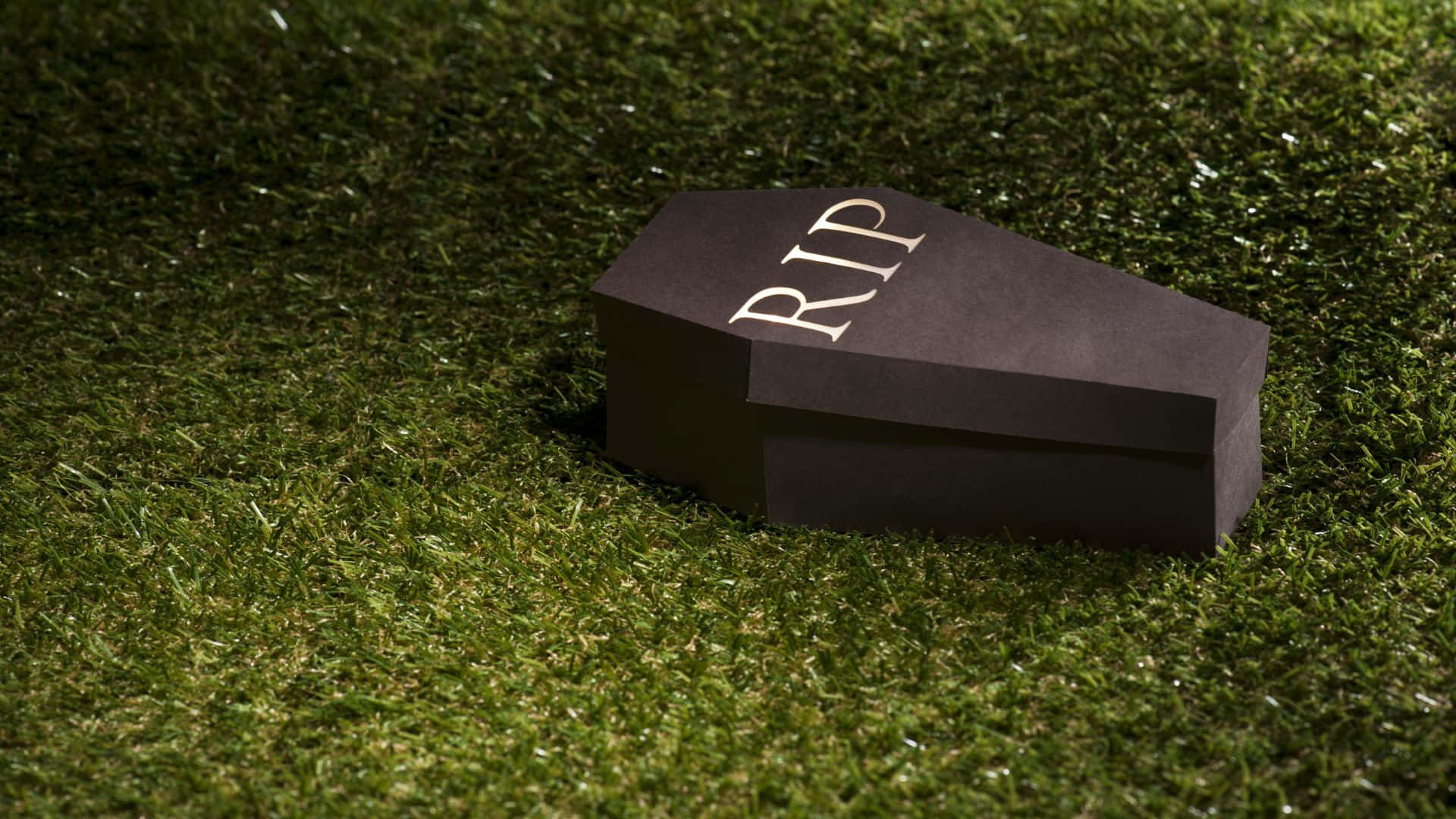 Halloween Coffins, black coffin, RIP engraved in gold letters, Full HD Desktop Wallpaper