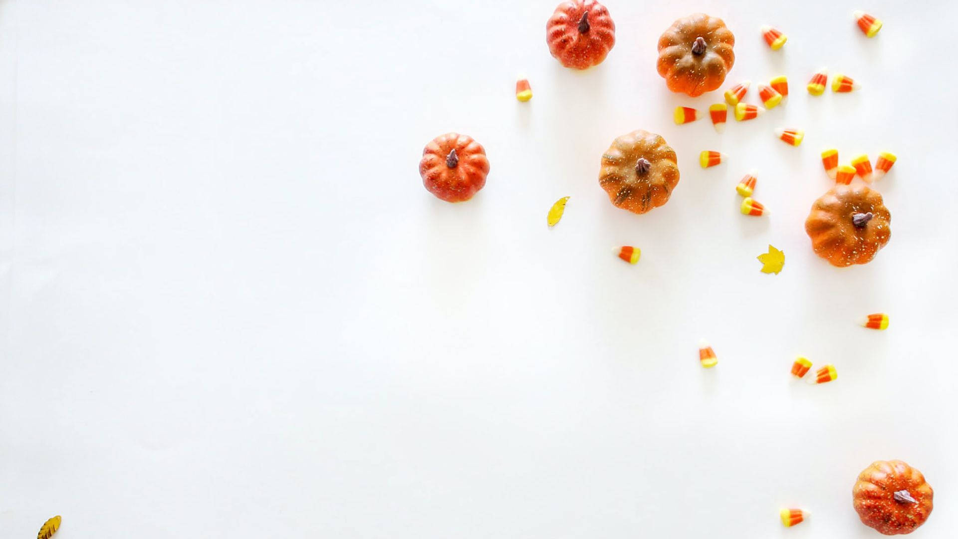 Halloween Aesthetic Pc, orange pumpkins, candy corn, Full HD Desktop Wallpaper