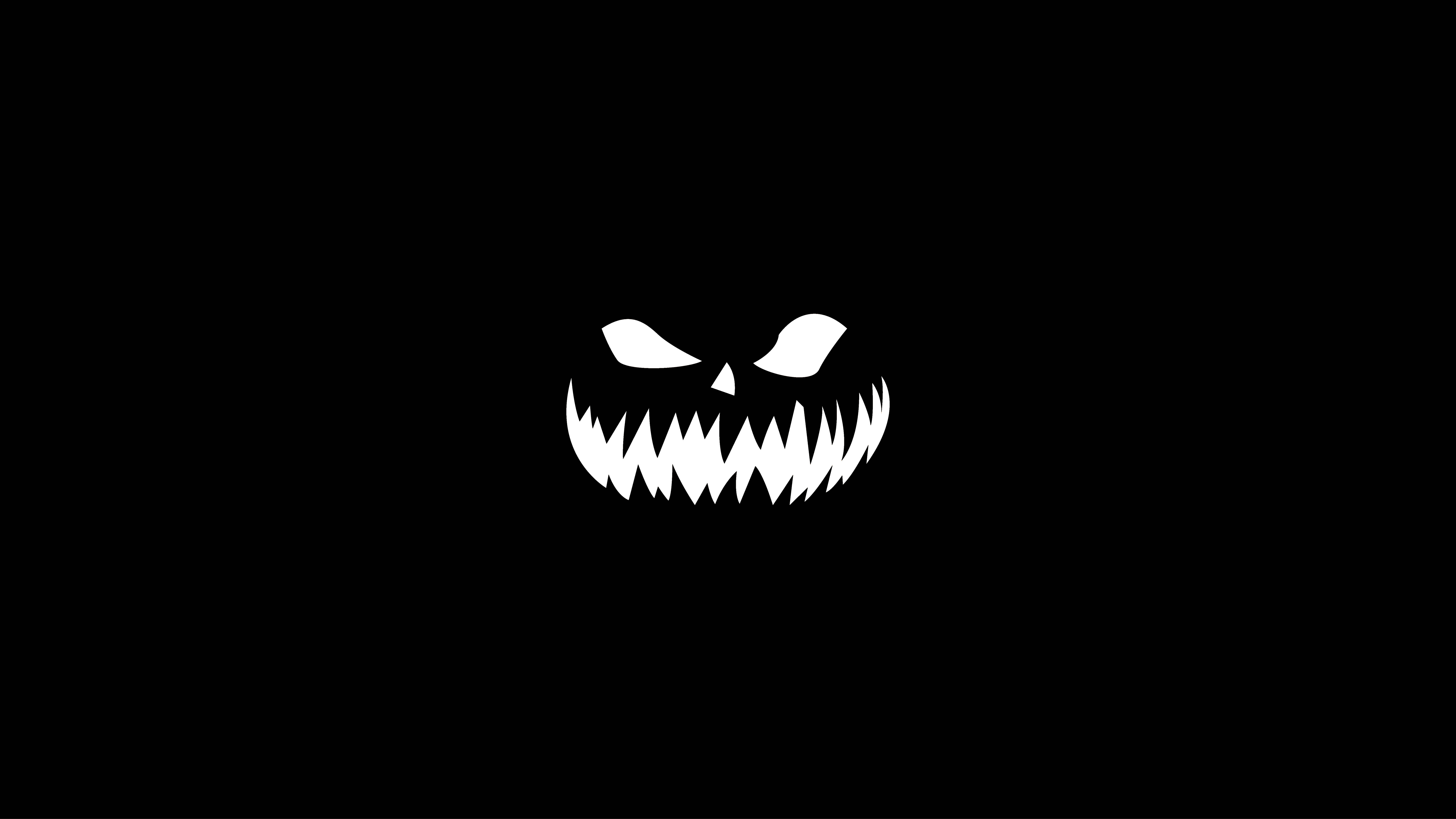 pumpkin face, jack-o'-lantern face, jagged teeth, 8K Desktop Wallpaper