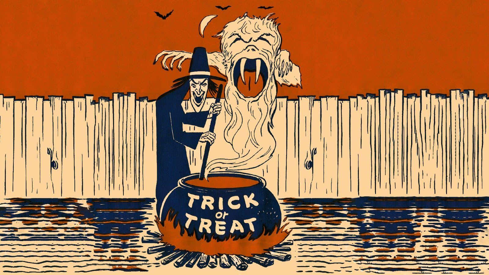 witch, bubbling cauldron, trick or treat, HD Desktop Wallpaper