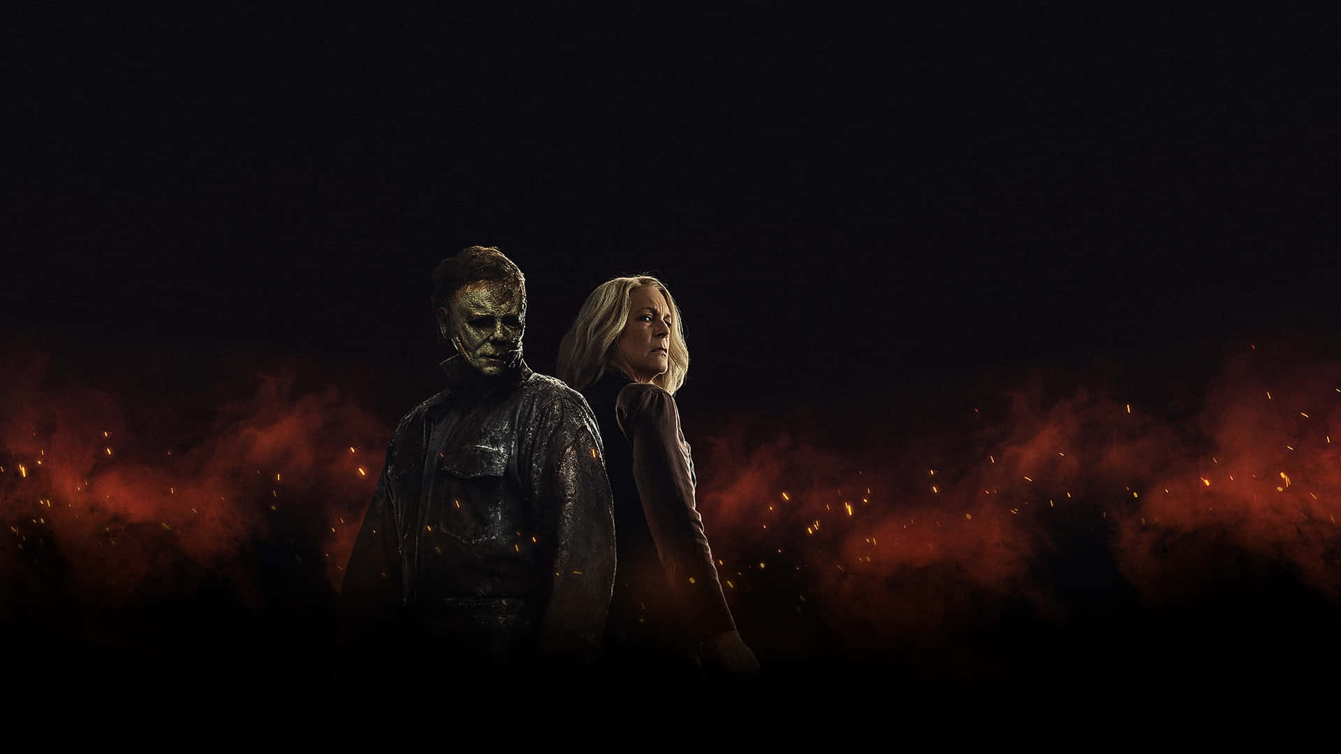 Halloween Ends, final confrontation, fiery inferno, Full HD Desktop Wallpaper