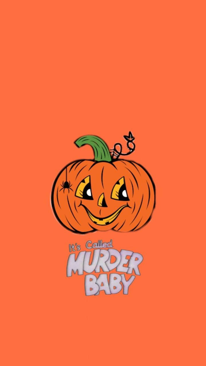 Halloween Grunge, pumpkin baby, mischievous grin, HD Phone Wallpaper