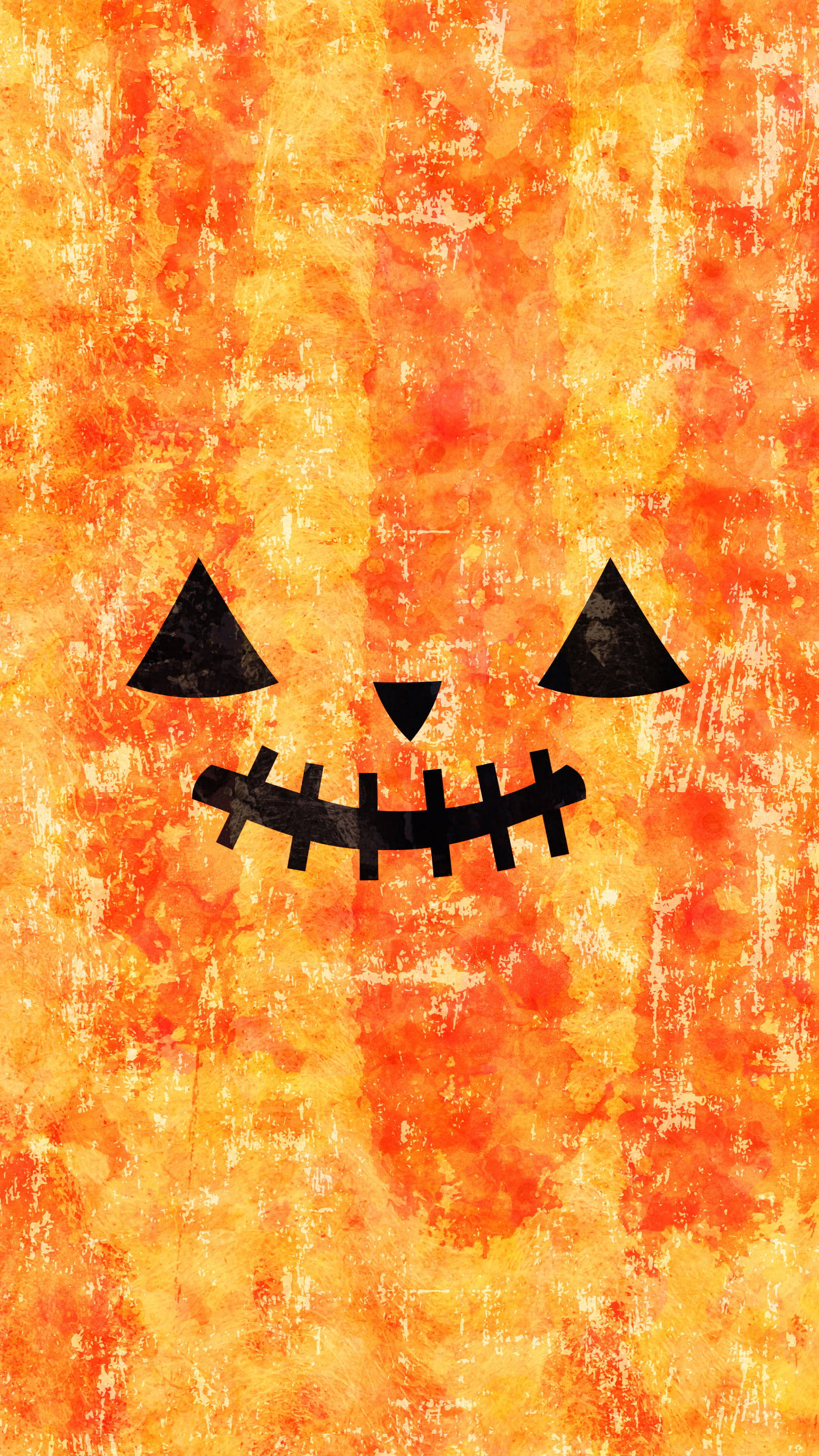 Halloween Grunge, pumpkin face, stitched mouth, 2K Phone Wallpaper