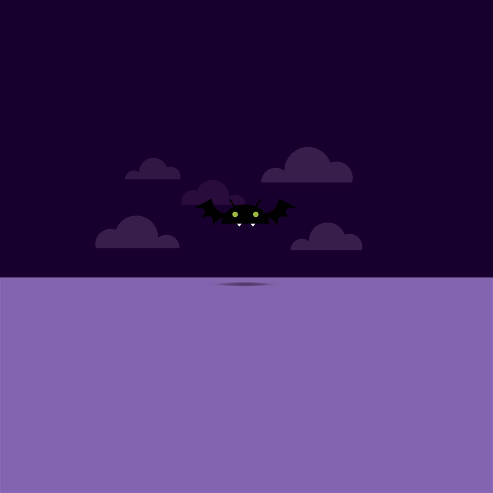 Halloween iPad, black bat, glowing eyes, Full HD Desktop Wallpaper