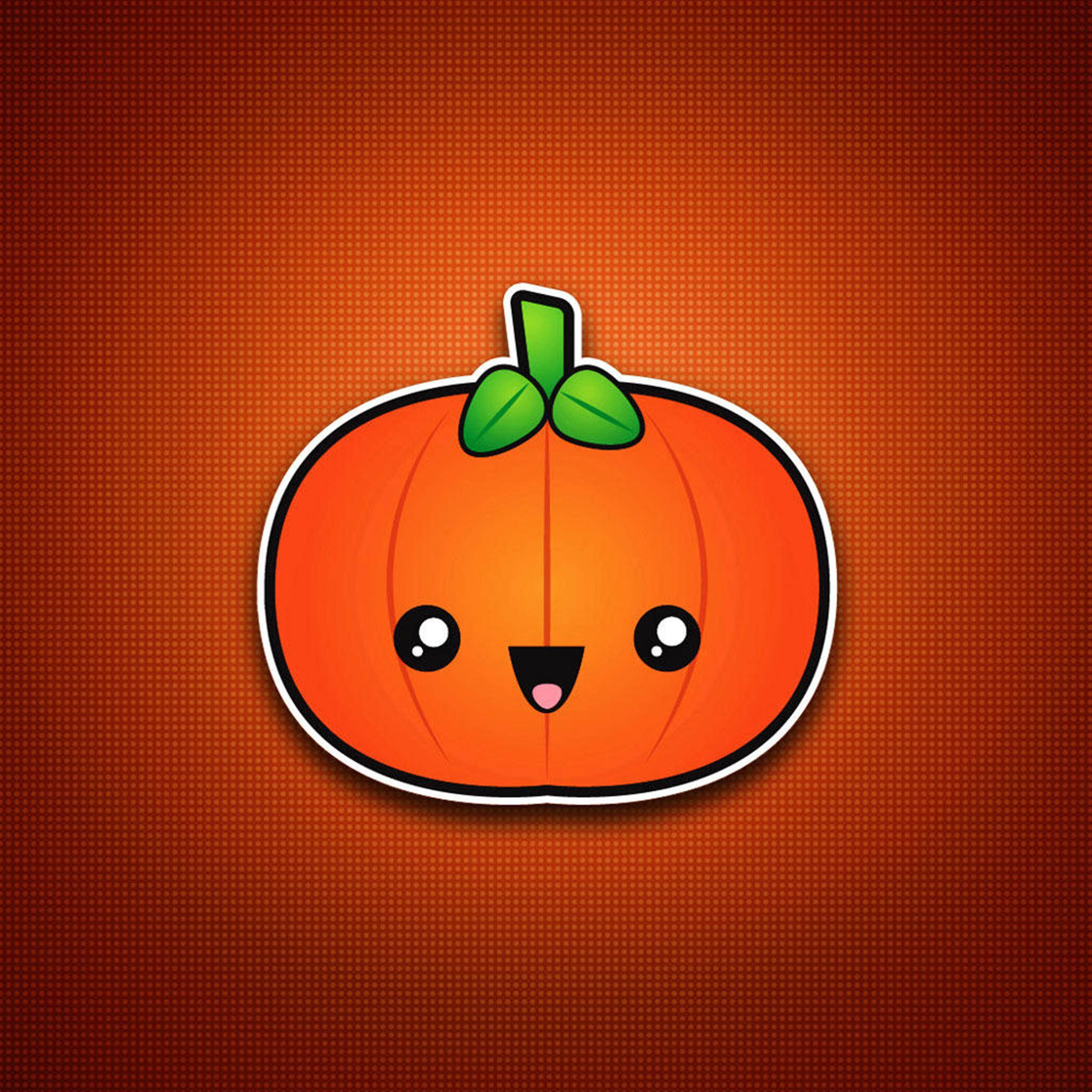 Halloween iPad, cartoon pumpkin, smiling face, Full HD Desktop Wallpaper