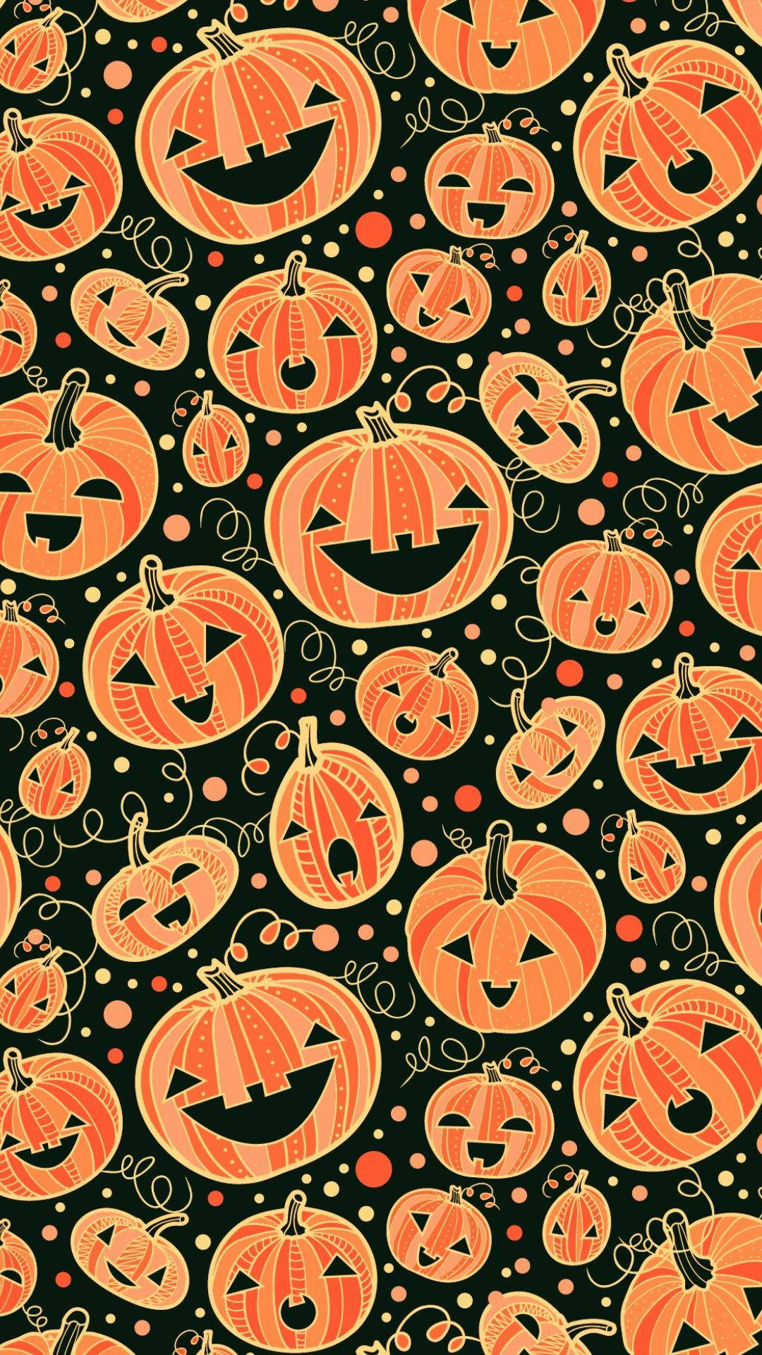 Halloween iPad, jack-o'-lanterns, orange, Full HD Phone Wallpaper