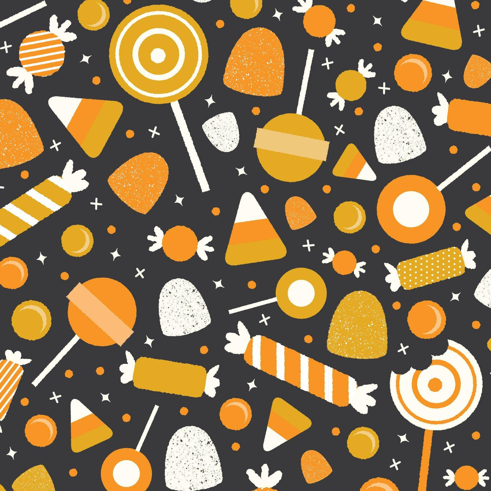 Halloween iPad, orange, white, Full HD Desktop Wallpaper