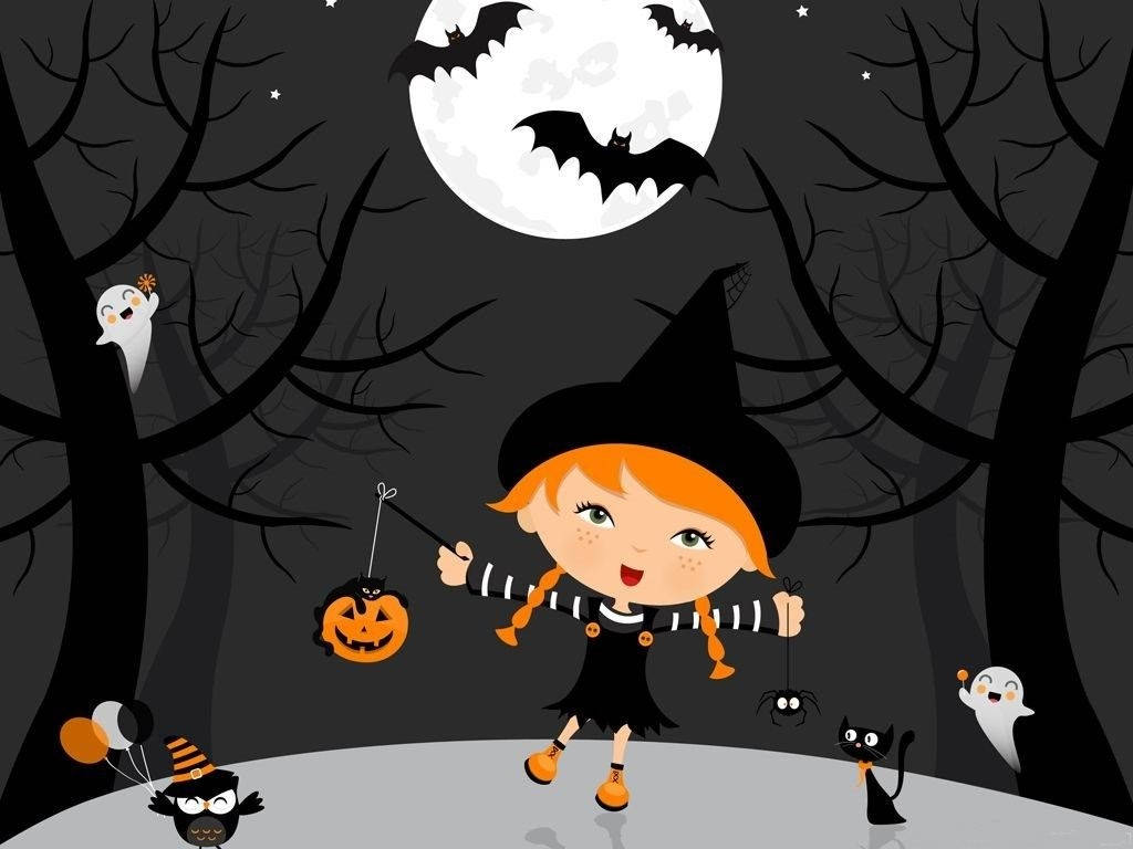 Halloween iPad, witch costume, orange hair, SD Desktop Wallpaper