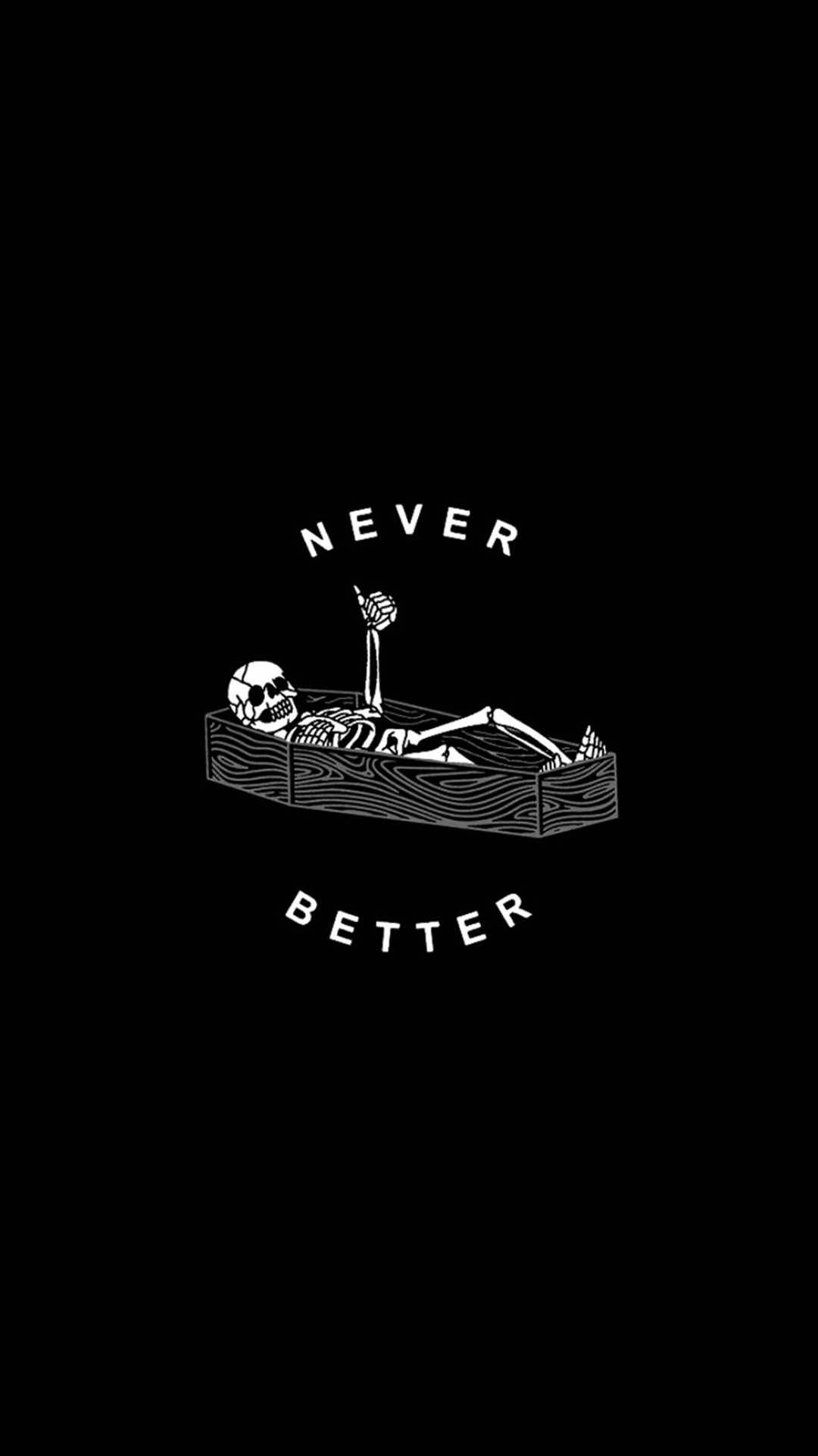 skeleton, coffin, white line-art, Full HD Phone Wallpaper