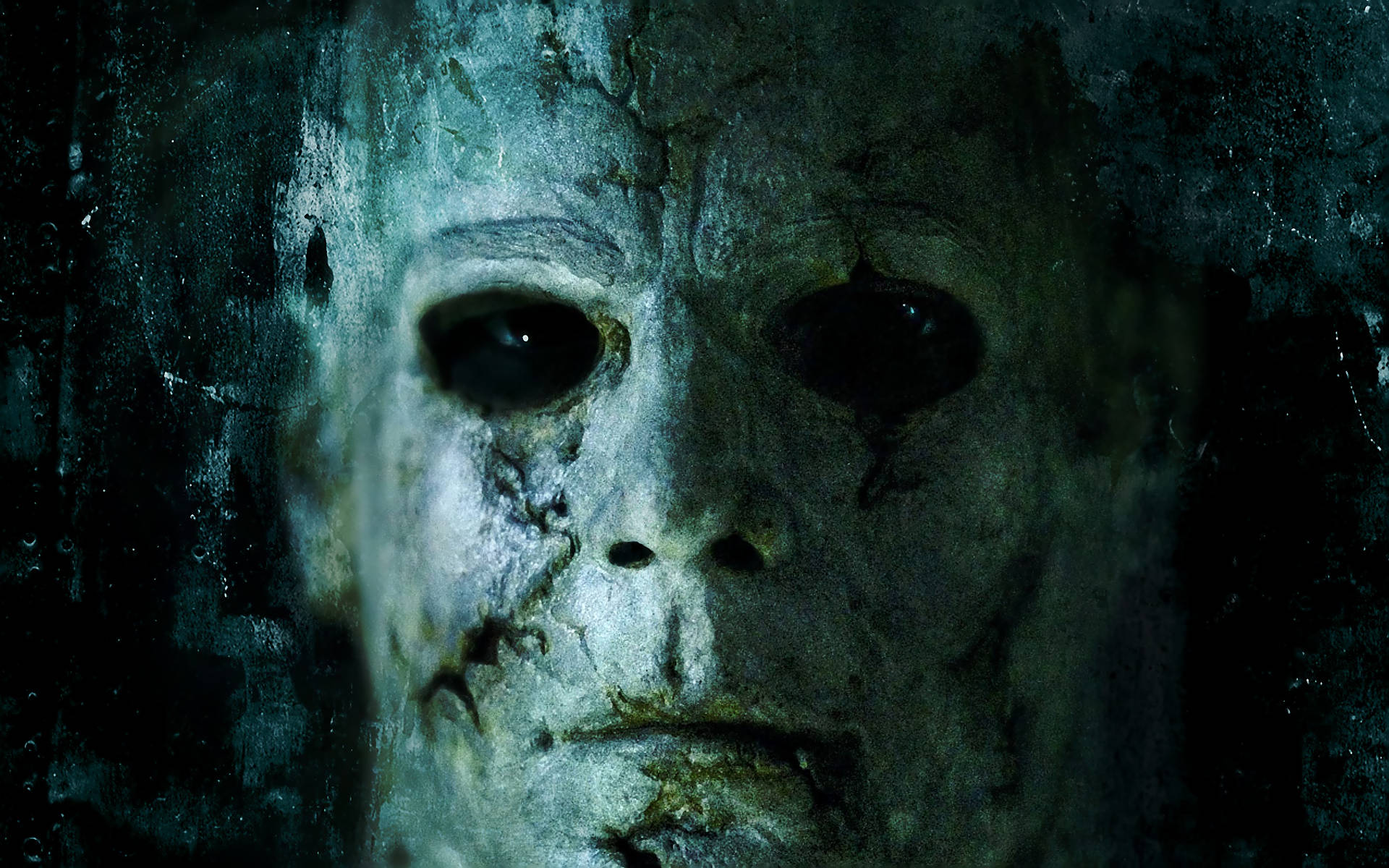 Halloween Kills, white mask, cracked texture, Full HD Desktop Wallpaper
