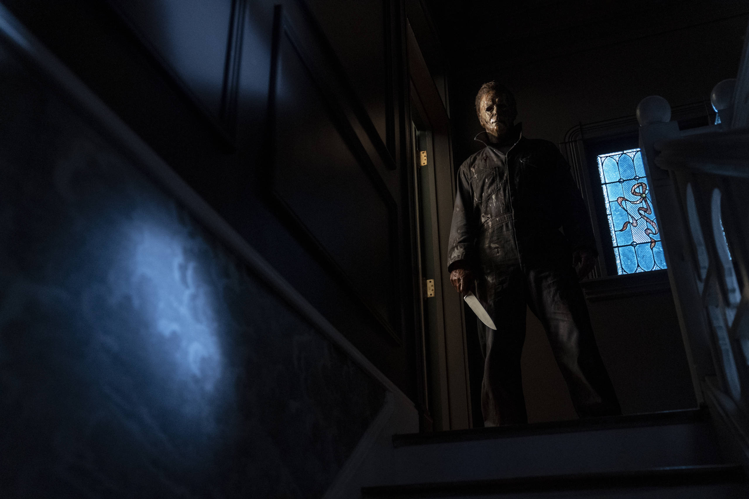 Halloween Kills, coverall suit, knife, 2K Desktop Wallpaper
