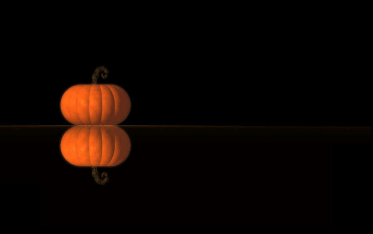 Simple Halloween, orange pumpkin, curved stem, HD Desktop Wallpaper
