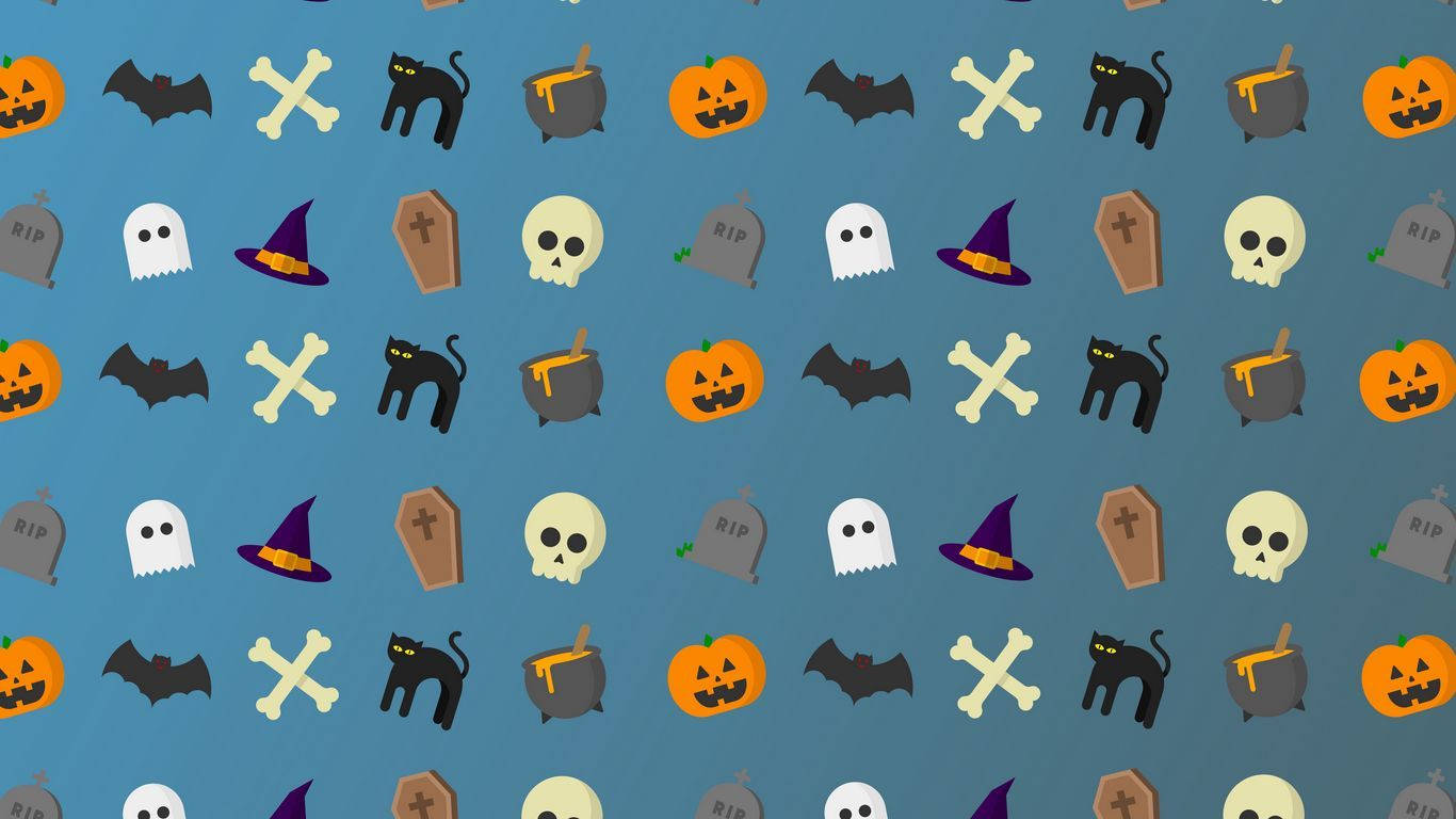 Halloween, pumpkins, bats, HD Desktop Wallpaper