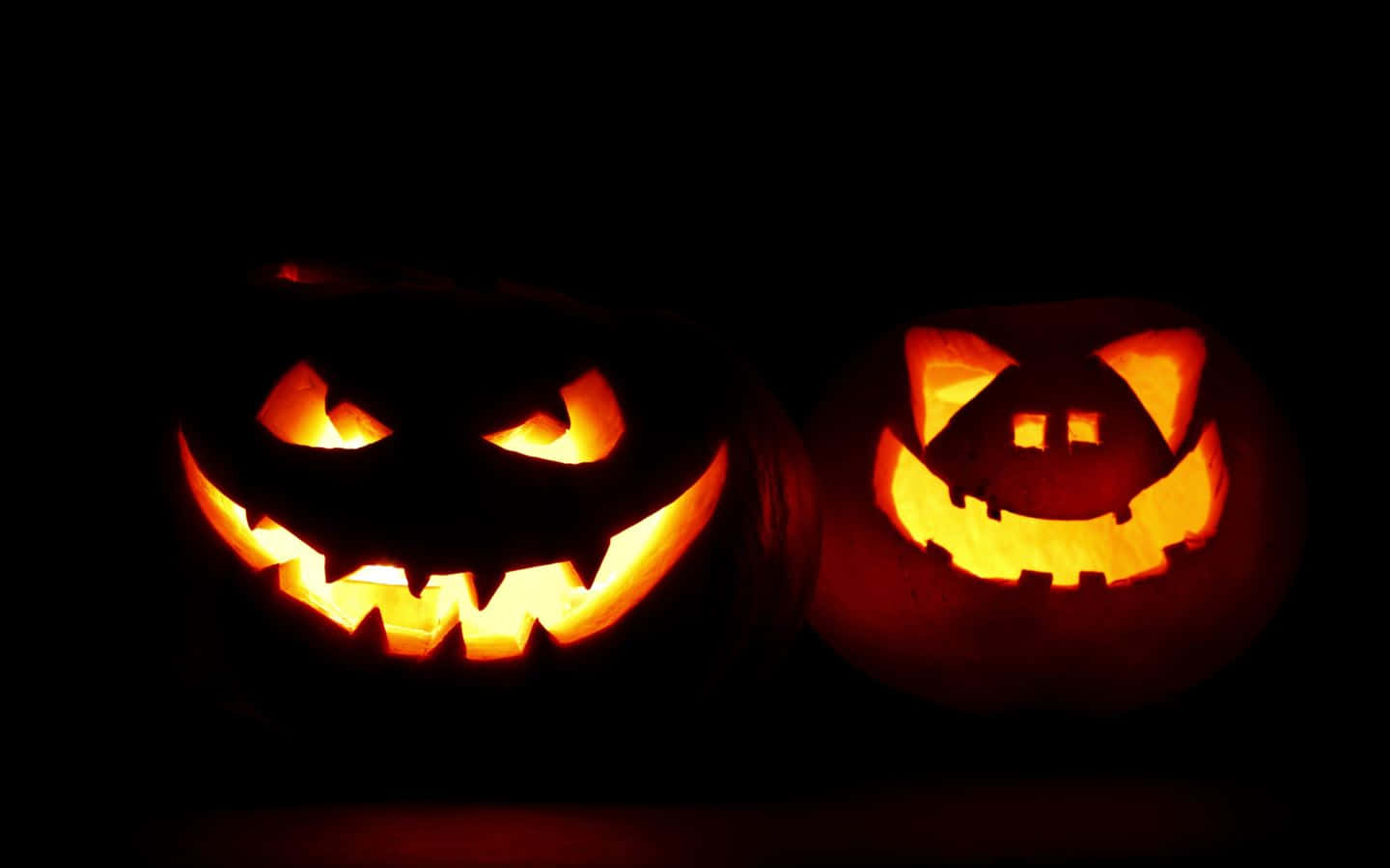 Halloween Macbook, jack-o'-lantern, menacing faces, HD Desktop Wallpaper