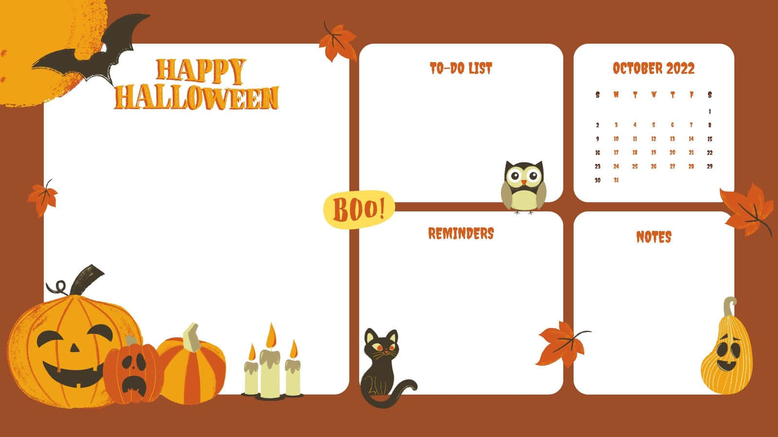 Halloween Macbook, pumpkins, bats, HD Desktop Wallpaper