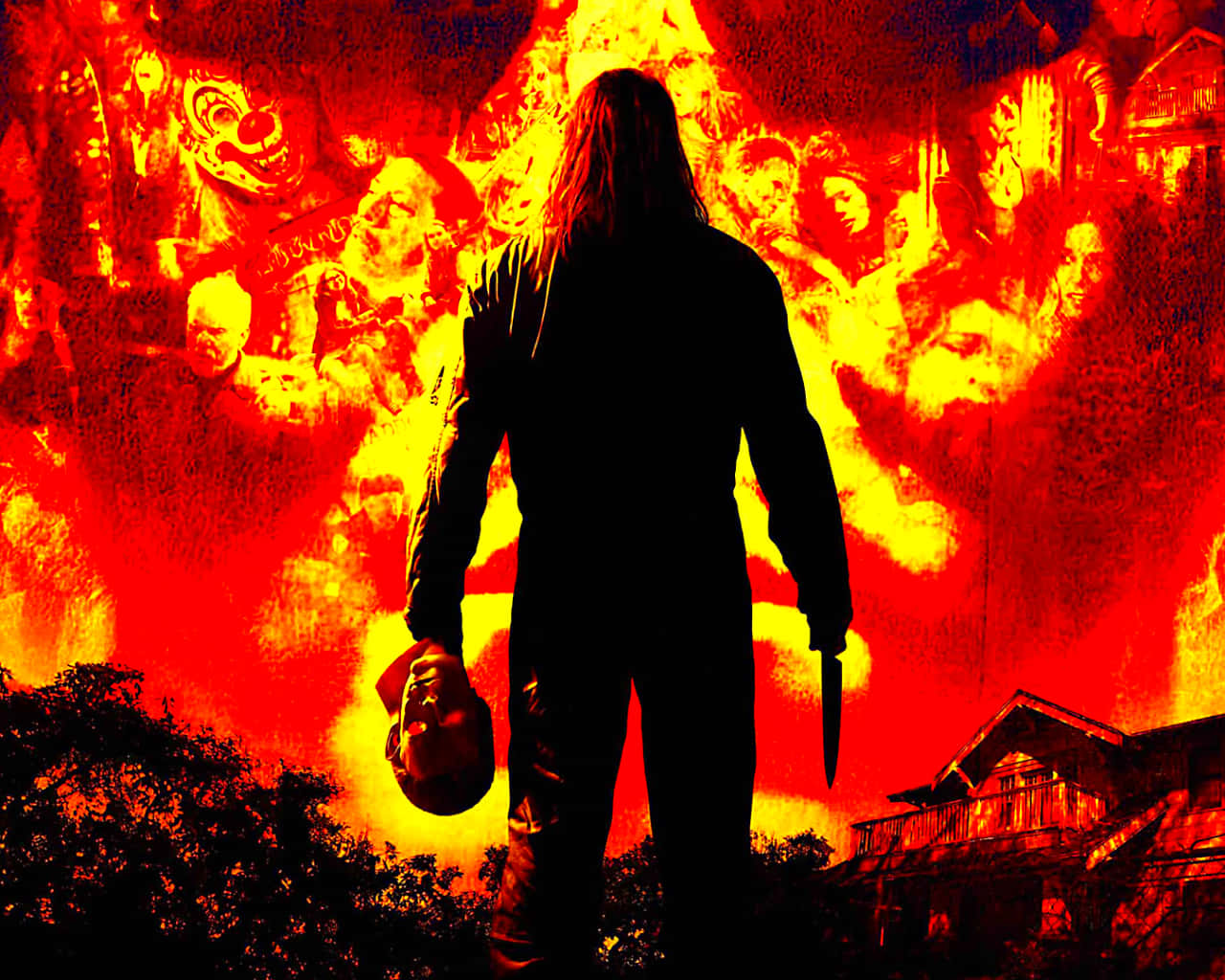 Halloween Michael Myers, knife, mask, HD Desktop Wallpaper