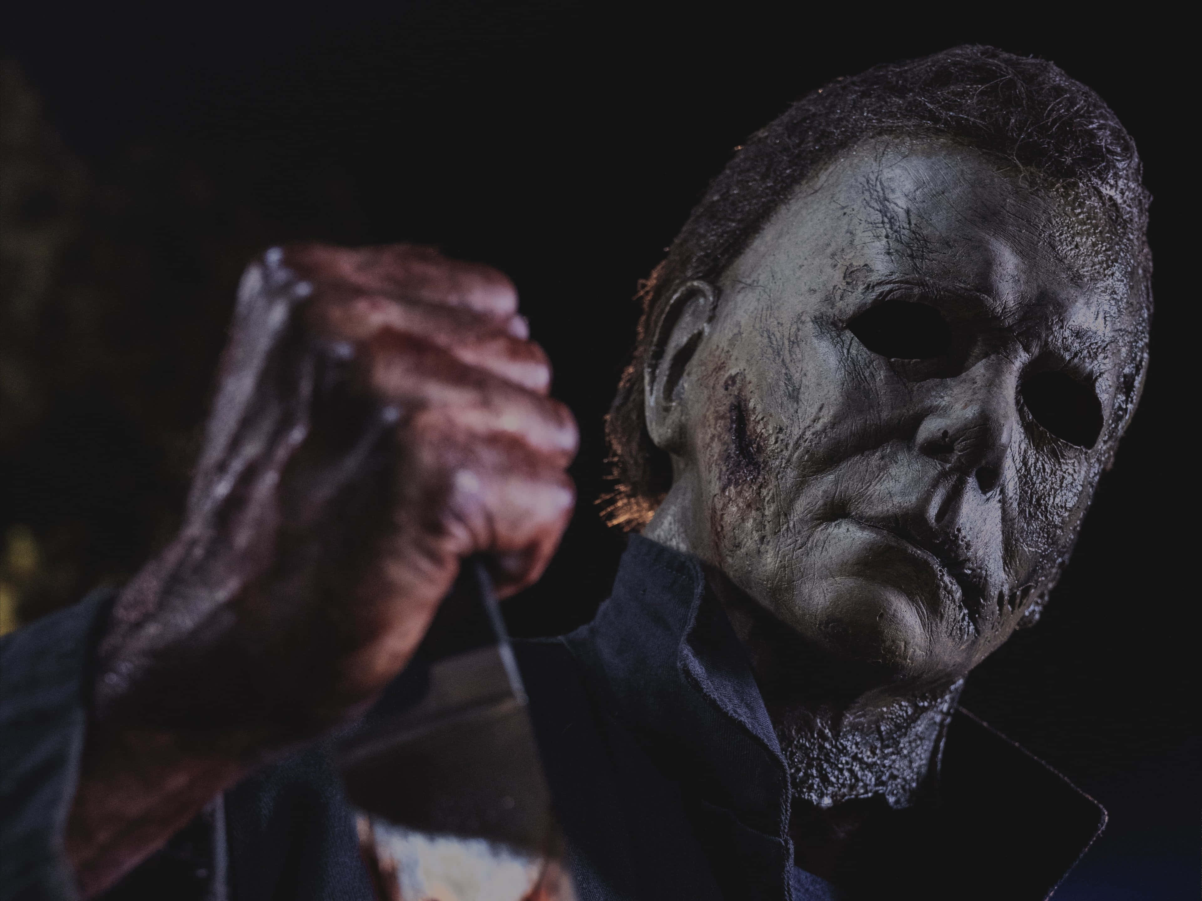 Halloween Michael Myers, knife, masked figure, 4K Desktop Wallpaper
