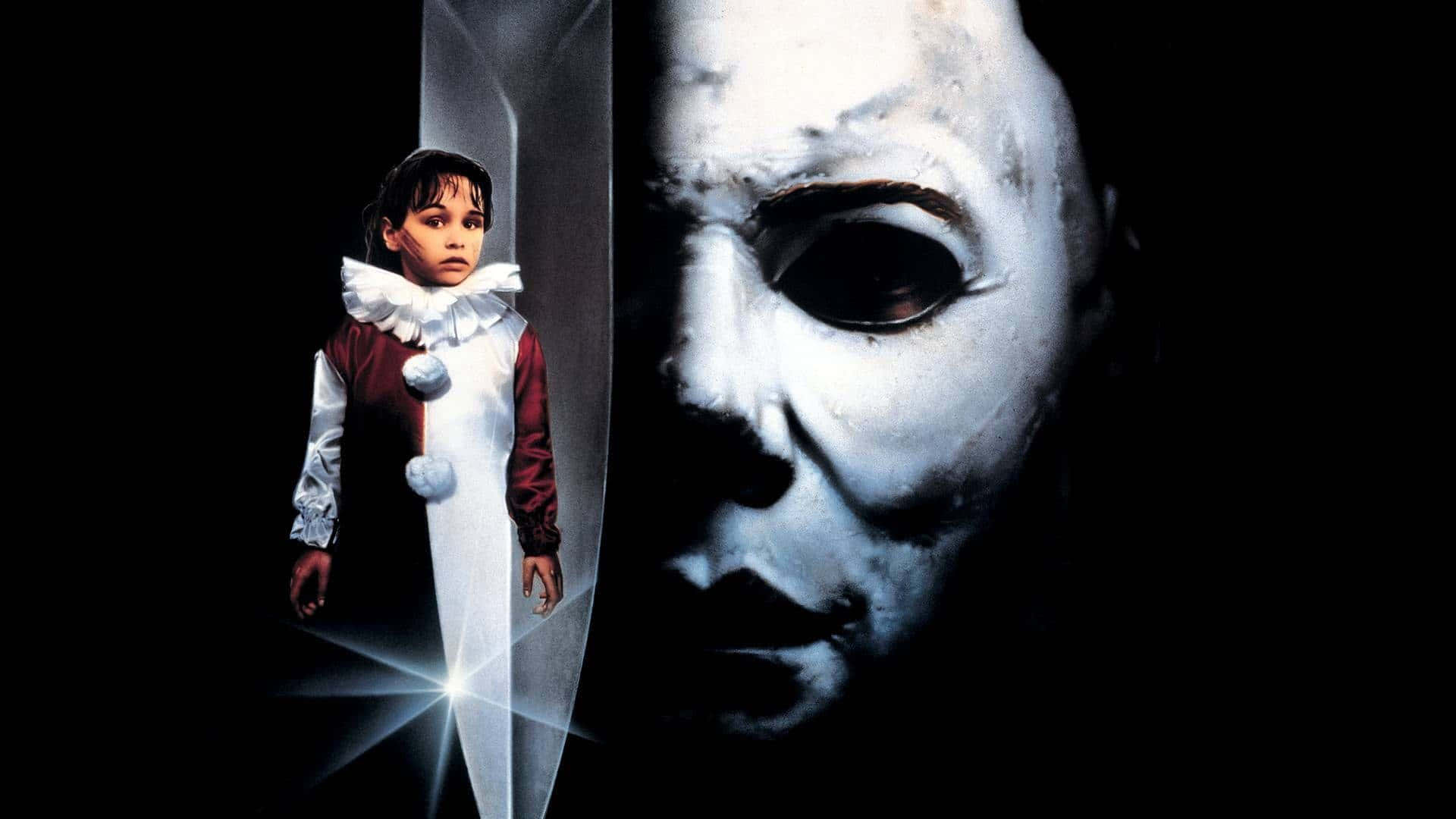 Halloween Michael Myers, clown costume, masked figure, Full HD Desktop Wallpaper