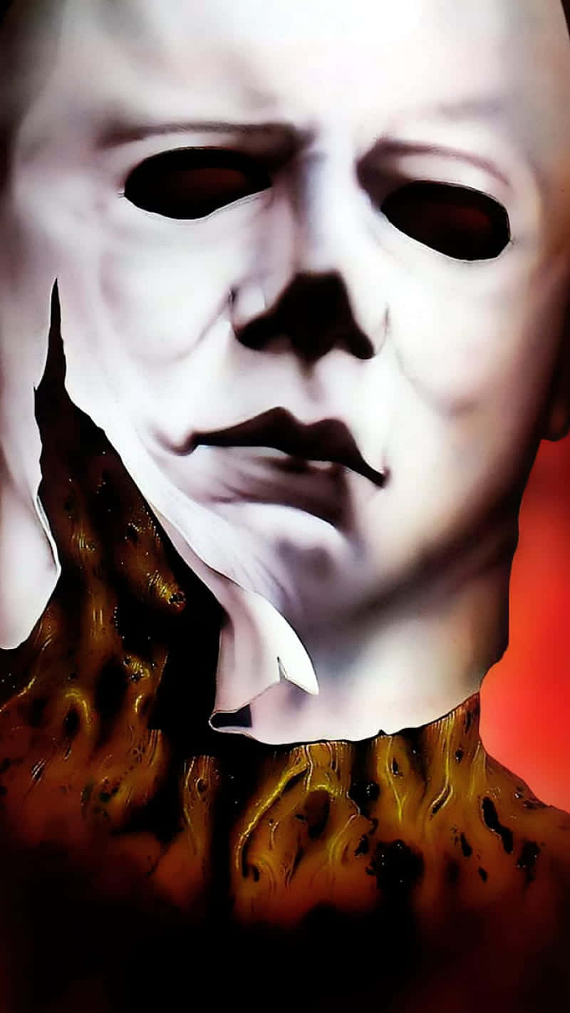 Halloween Michael Myers, white mask, torn neck, HD Phone Wallpaper
