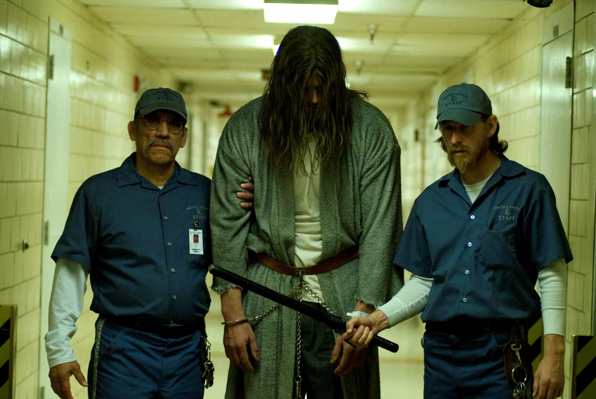 Halloween Michael Myers, jail guards, grey robe, Full HD Desktop Wallpaper