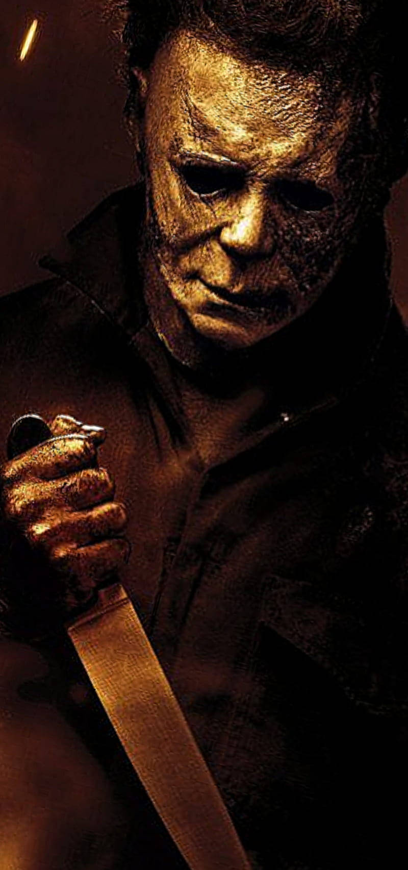 Michael Myers, white mask, bloodied knife, HD Phone Wallpaper