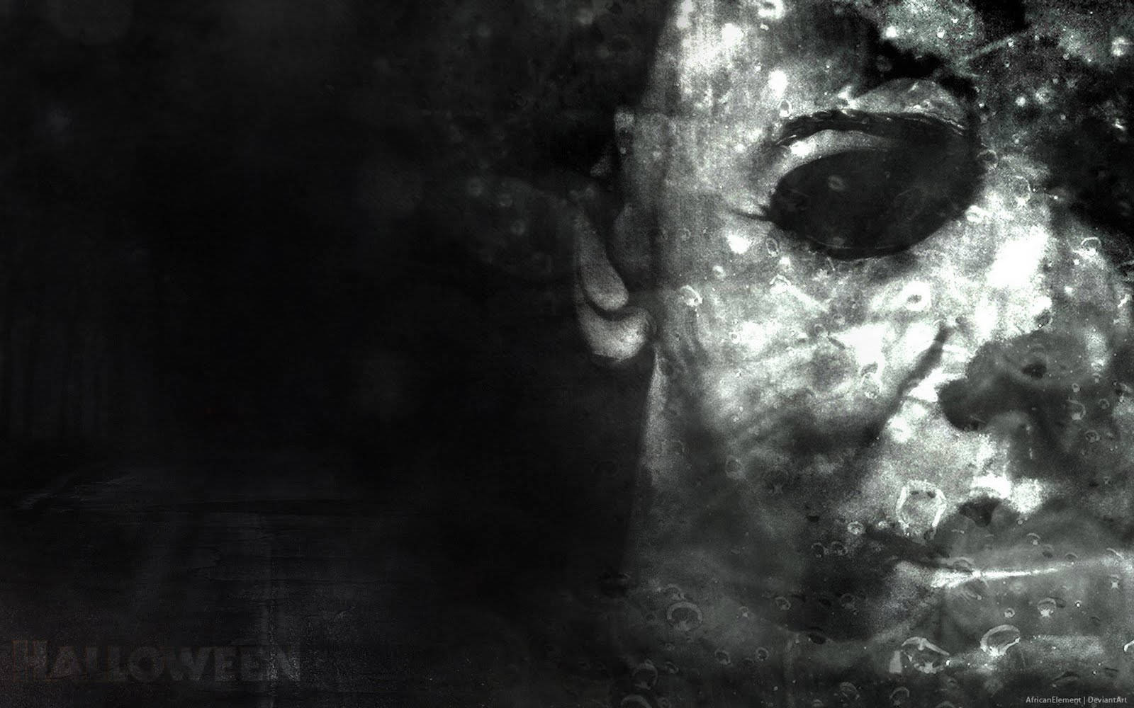 Michael Myers, Halloween, grayscale, HD Desktop Wallpaper