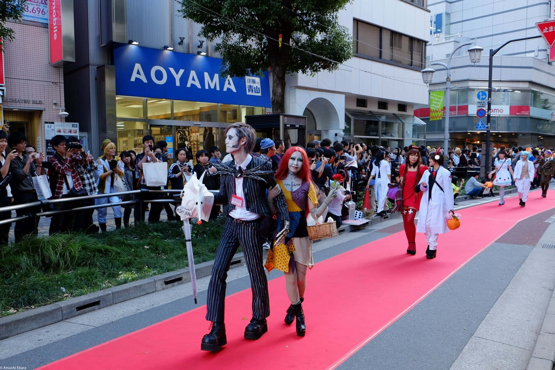 Halloween Parades, red carpet, urban street, Full HD Desktop Wallpaper