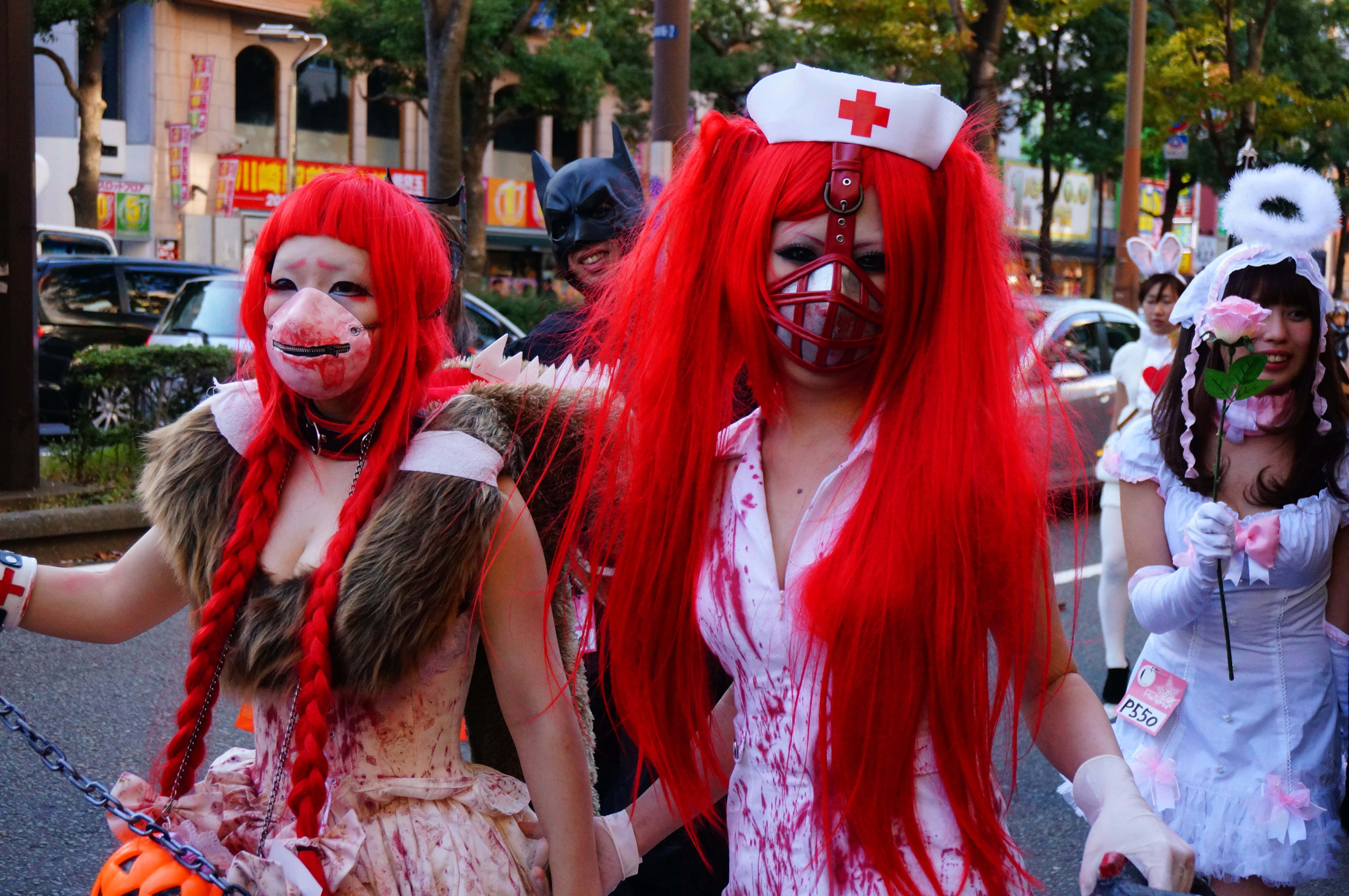 Halloween Parades, cosplayers, gory nurse costume, 4K Desktop Wallpaper